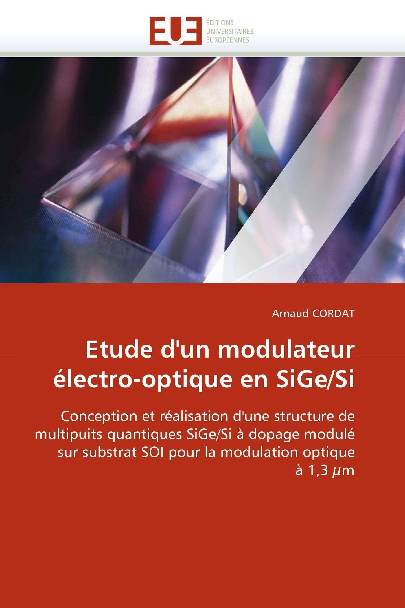 Etude d'un modulateur électro-optique en SiGe/Si: Conception et réalisation d'une structure de multipuits quantiques SiGe/Si à dopage modulé sur substrat SOI pour la modulation optique à 1,3 µm book
