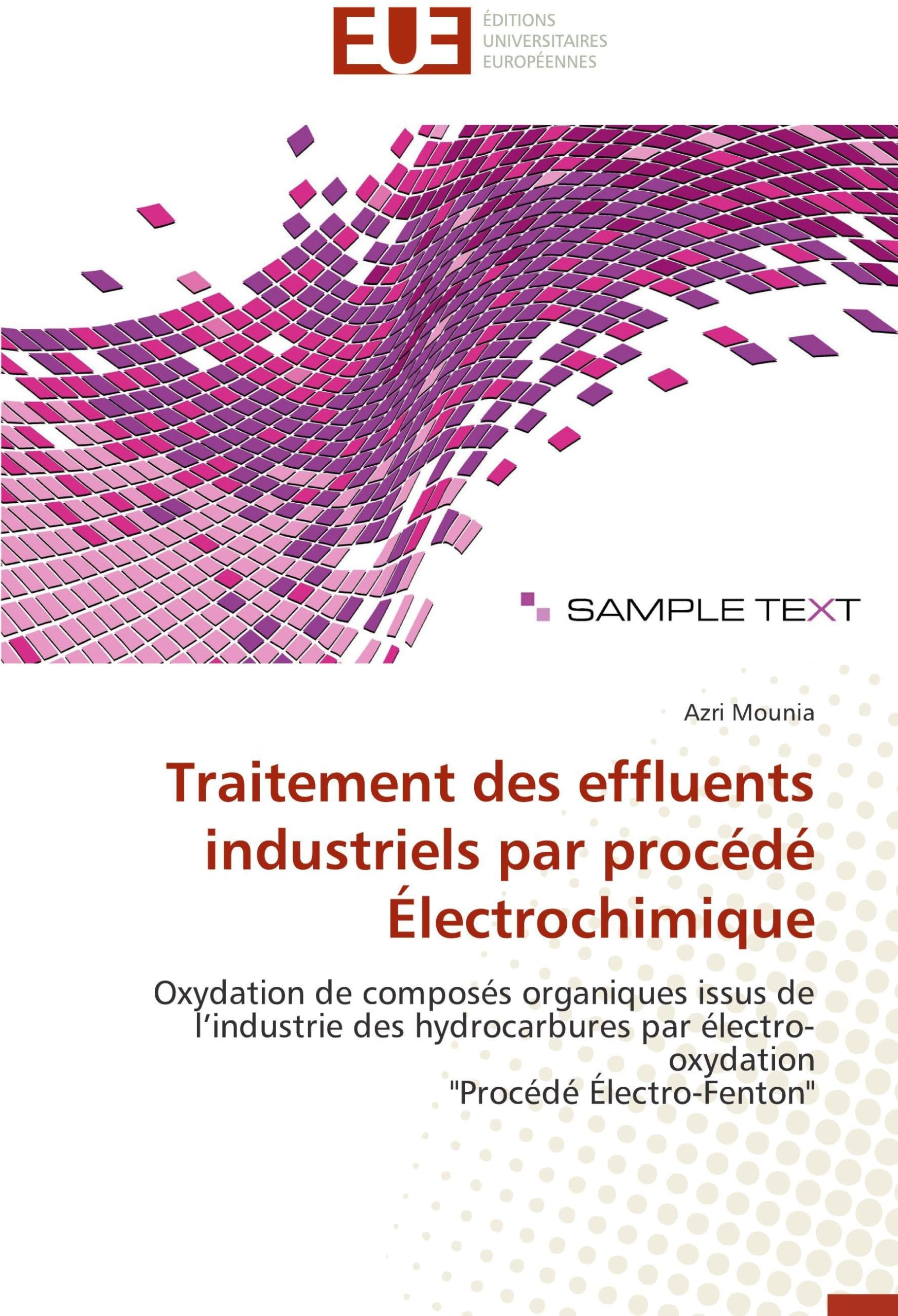 Traitement des effluents industriels par procédé Électrochimique: Oxydation de composés organiques issus de l'industrie des hydrocarbures par électro-oxydation "Procé book