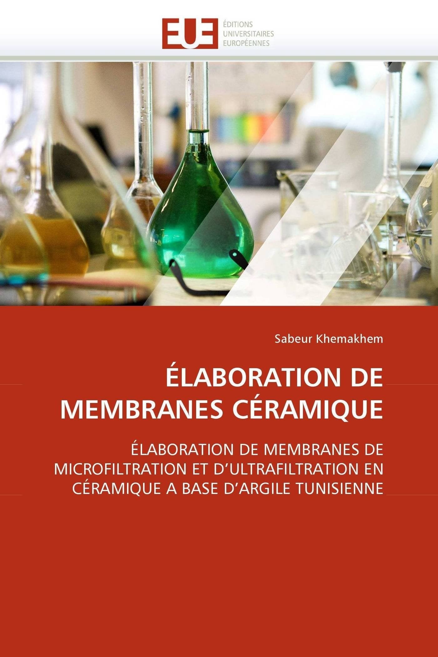 ÉLABORATION DE MEMBRANES CÉRAMIQUE: ÉLABORATION DE MEMBRANES DE MICROFILTRATION ET D'ULTRAFILTRATION EN CÉRAMIQUE A BASE D'ARGILE TUNISIENNE book