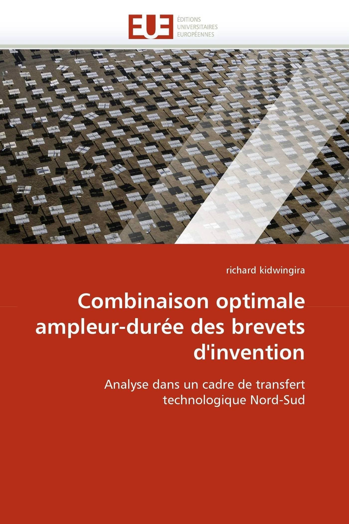 Combinaison optimale ampleur-durée des brevets d'invention: Analyse dans un cadre de transfert technologique Nord-Sud book