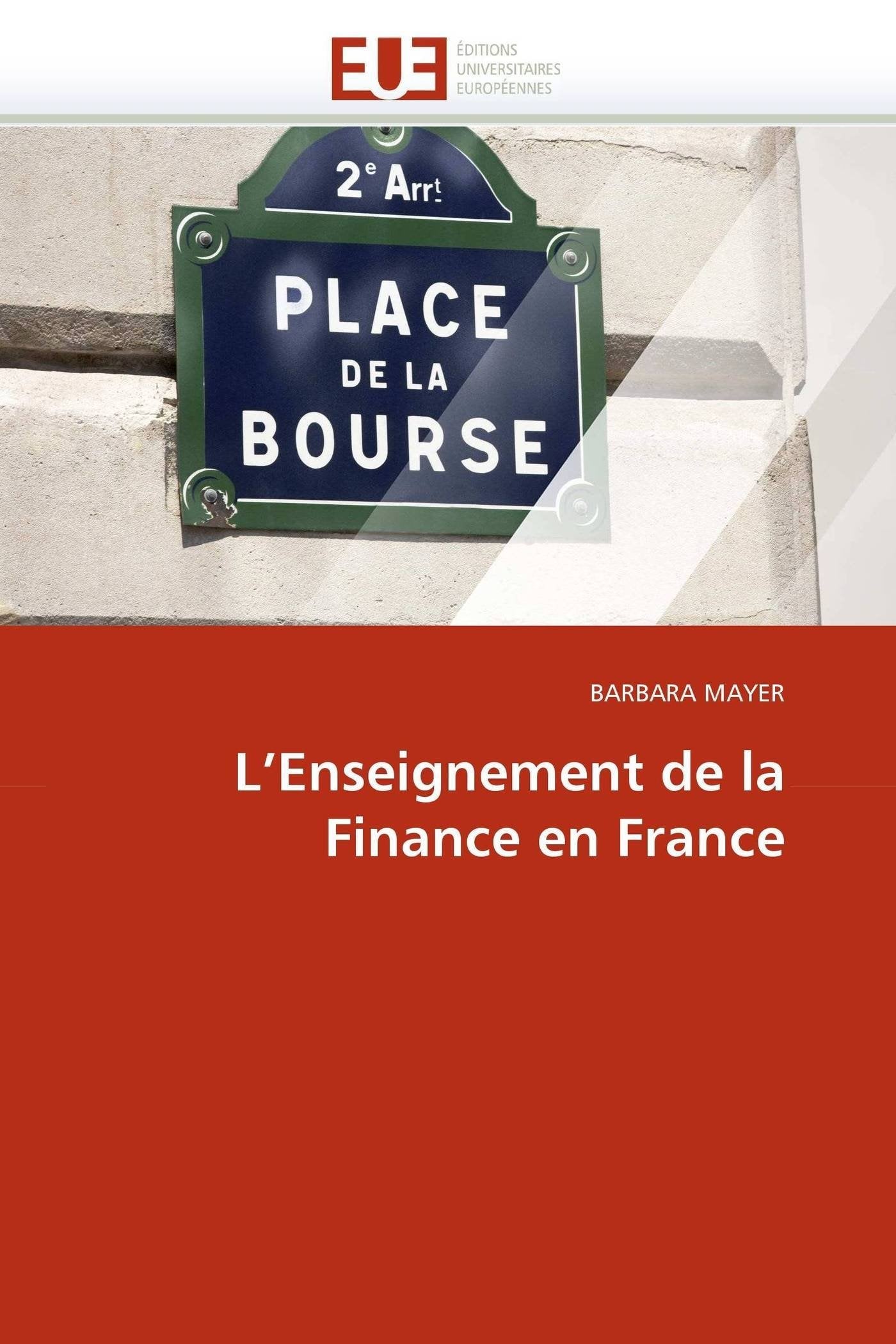L''enseignement de la finance en france book