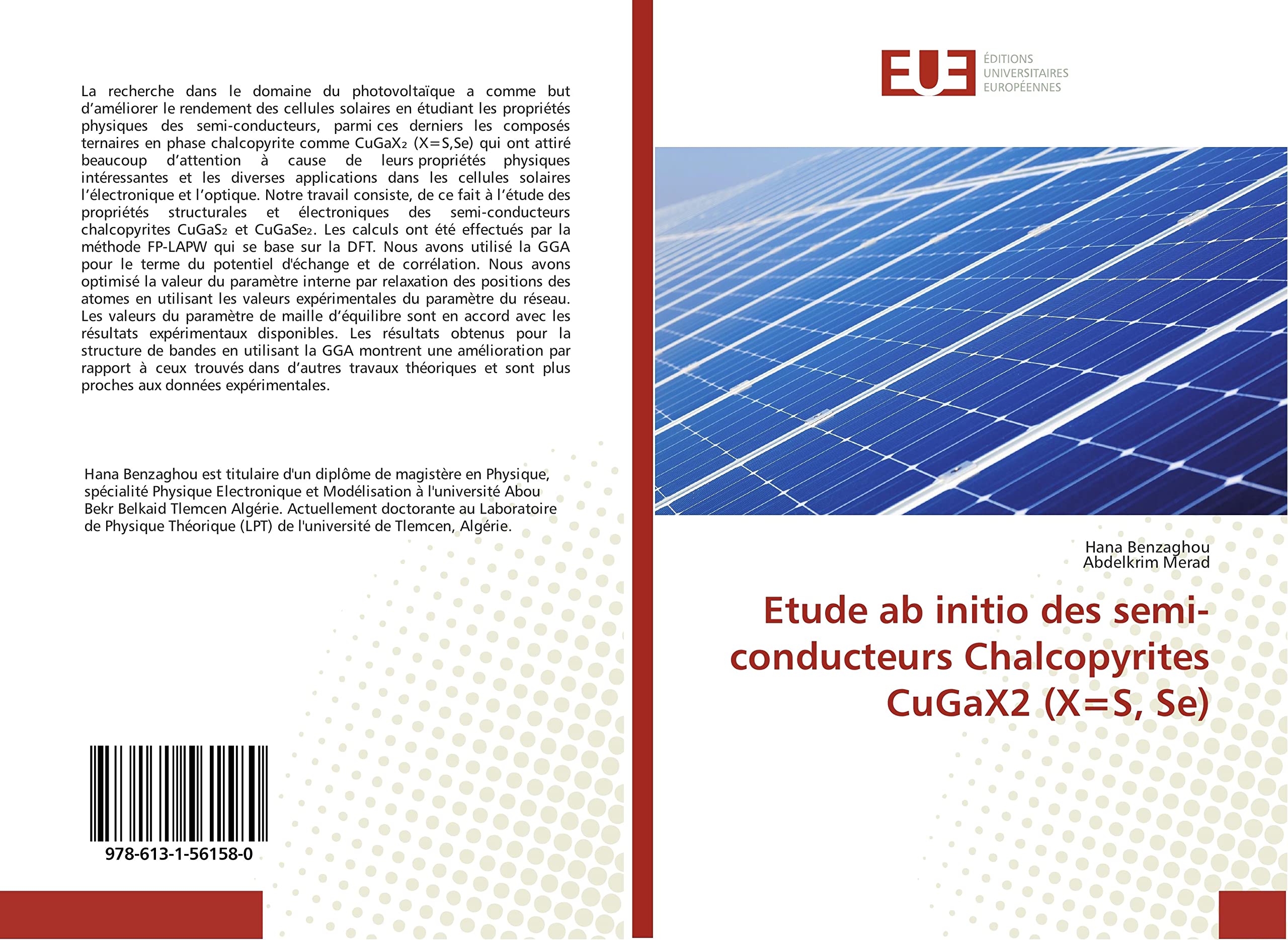Etude ab initio des semi-conducteurs Chalcopyrites CuGaX2 (X=S, Se) book