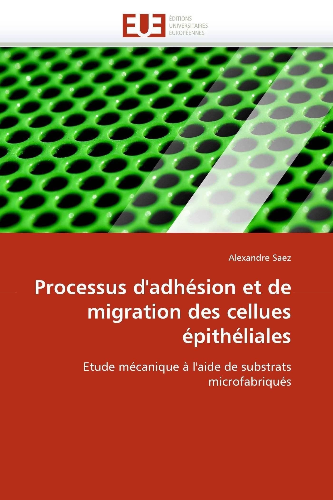 Processus d'adhésion et de migration des cellues épithéliales: Etude mécanique à l'aide de substrats microfabriqués book
