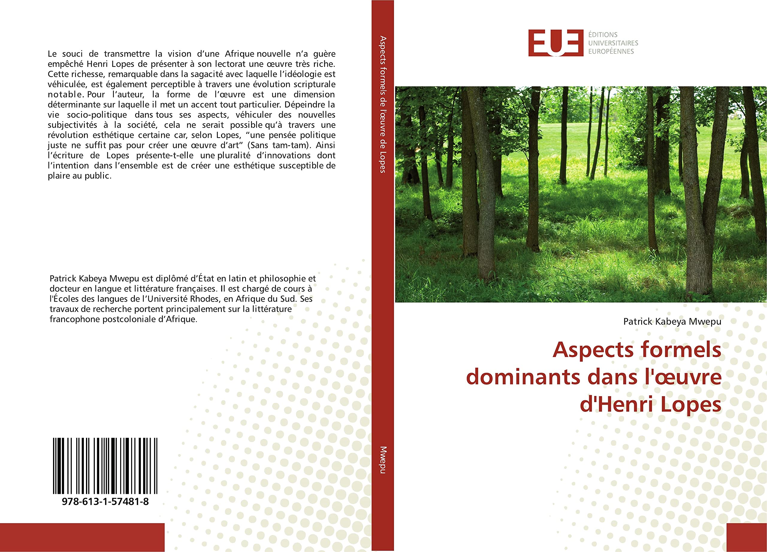 Aspects formels dominants dans l'œuvre d'Henri Lopes book