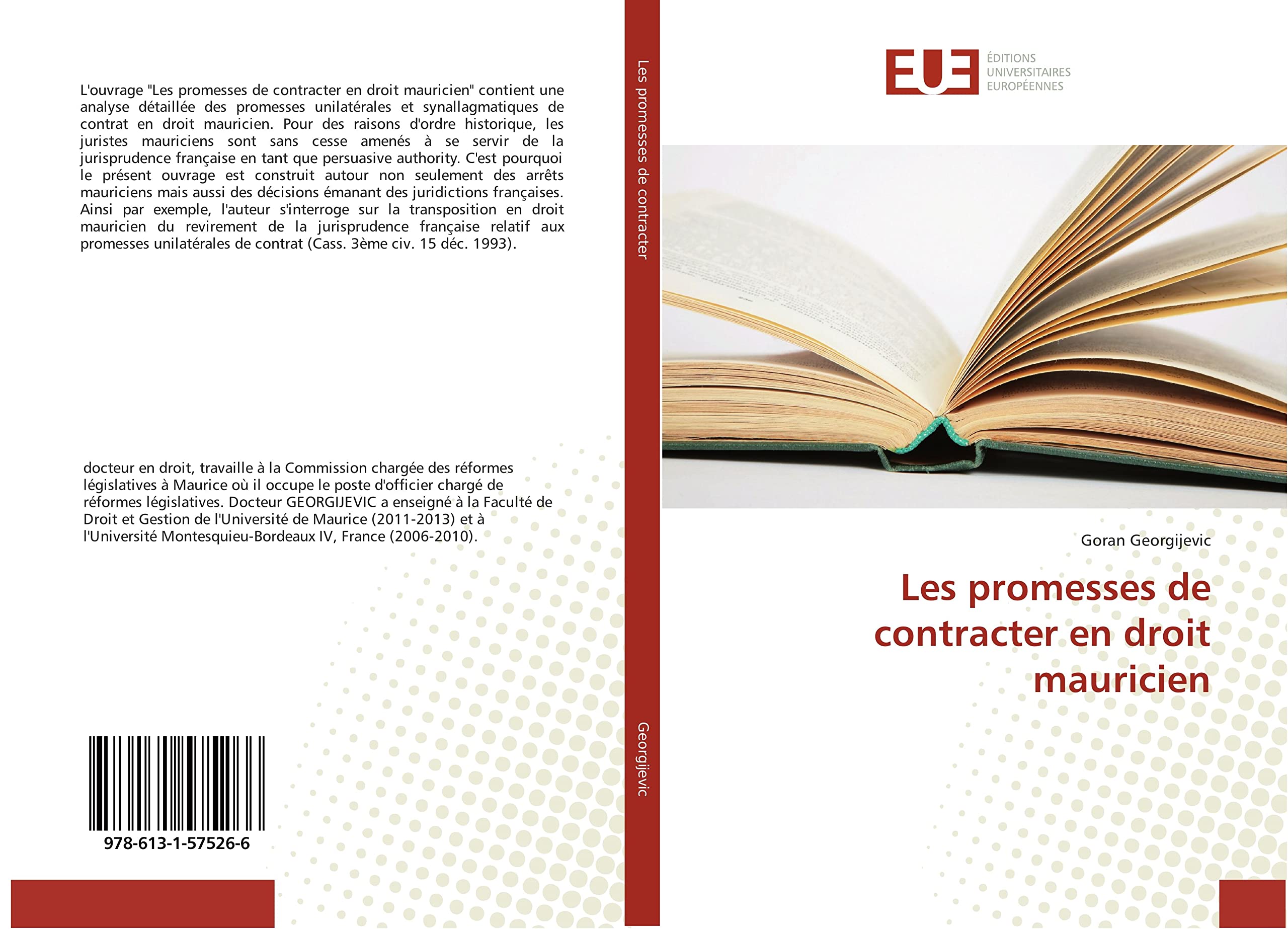 Les promesses de contracter en droit mauricien book