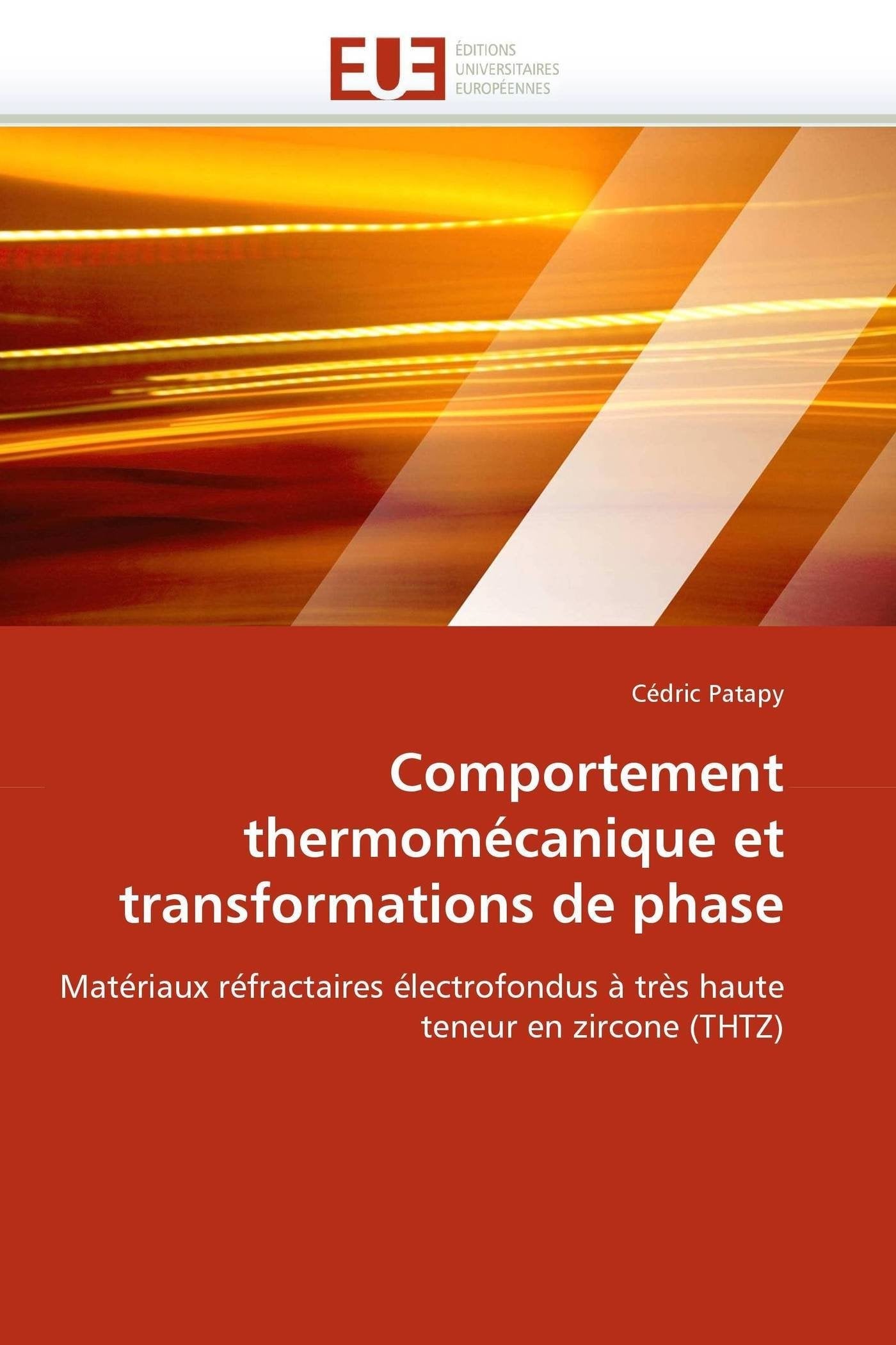 Comportement thermomécanique et transformations de phase: Matériaux réfractaires électrofondus à très haute teneur en zircone (THTZ) book