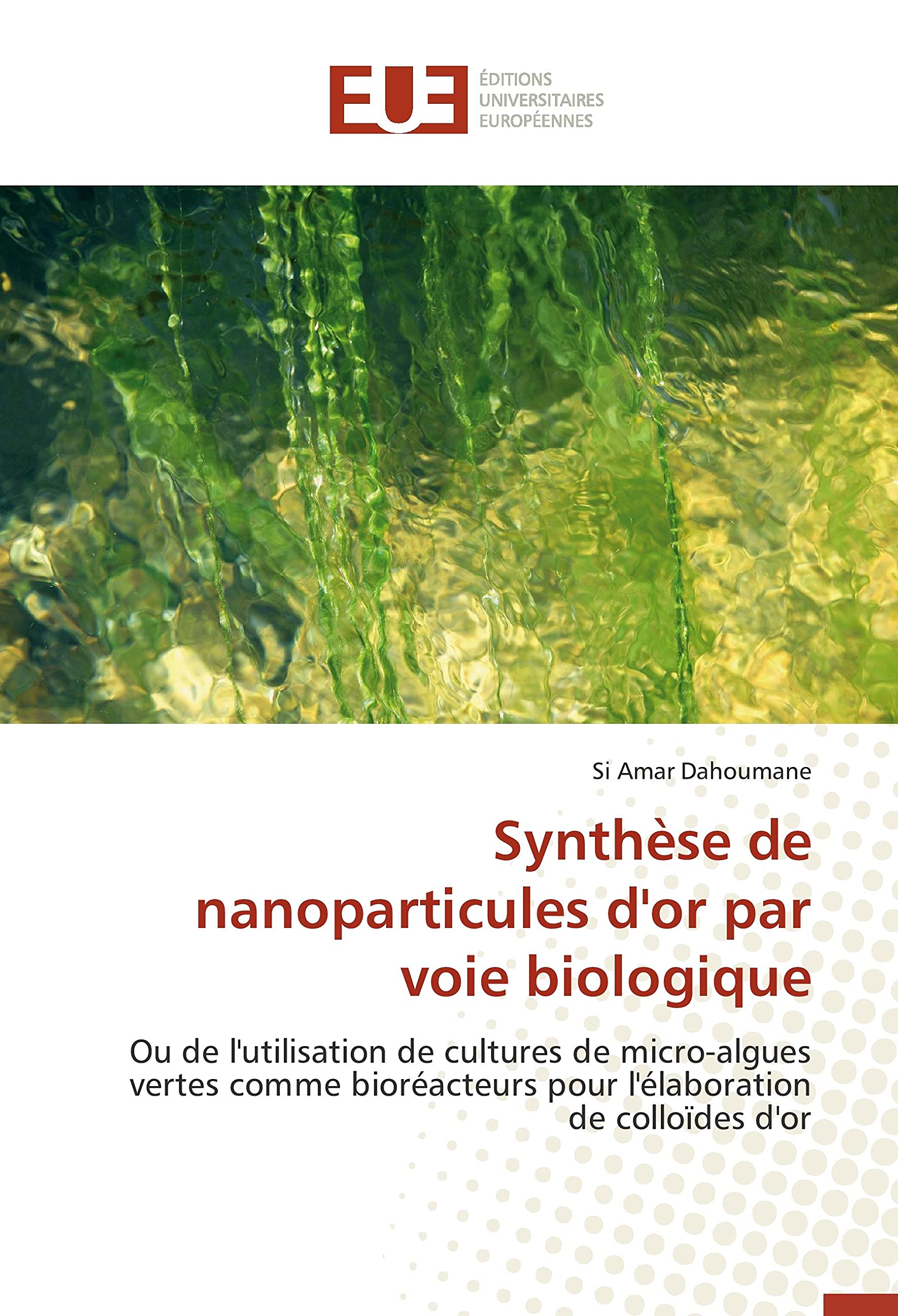 Synthèse de nanoparticules d'or par voie biologique: Ou de l'utilisation de cultures de micro-algues vertes comme bioréacteurs pour l'élaboration de colloïdes d'or book