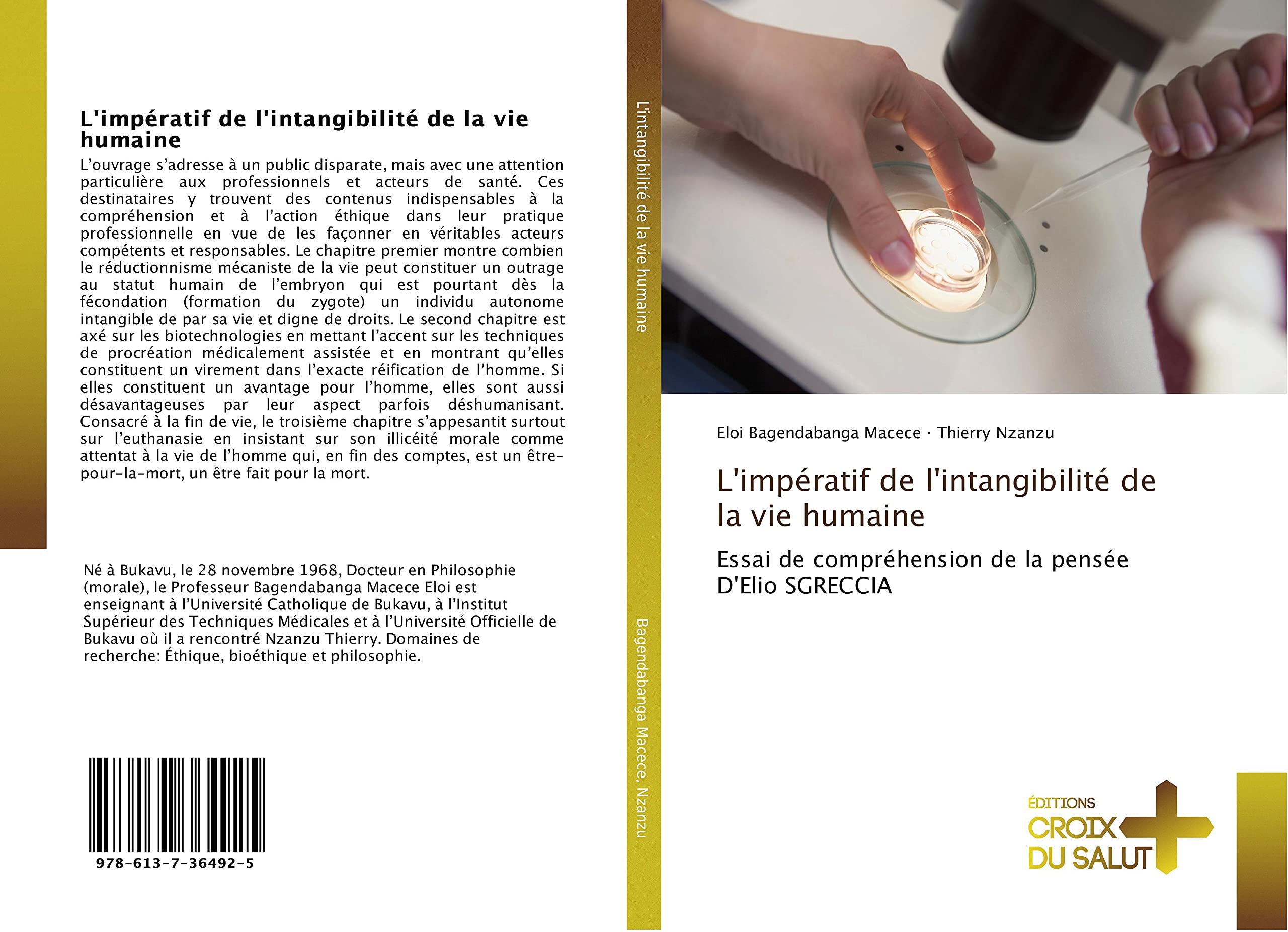 L'impératif de l'intangibilité de la vie humaine: Essai de compréhension de la pensée D'Elio SGRECCIA book