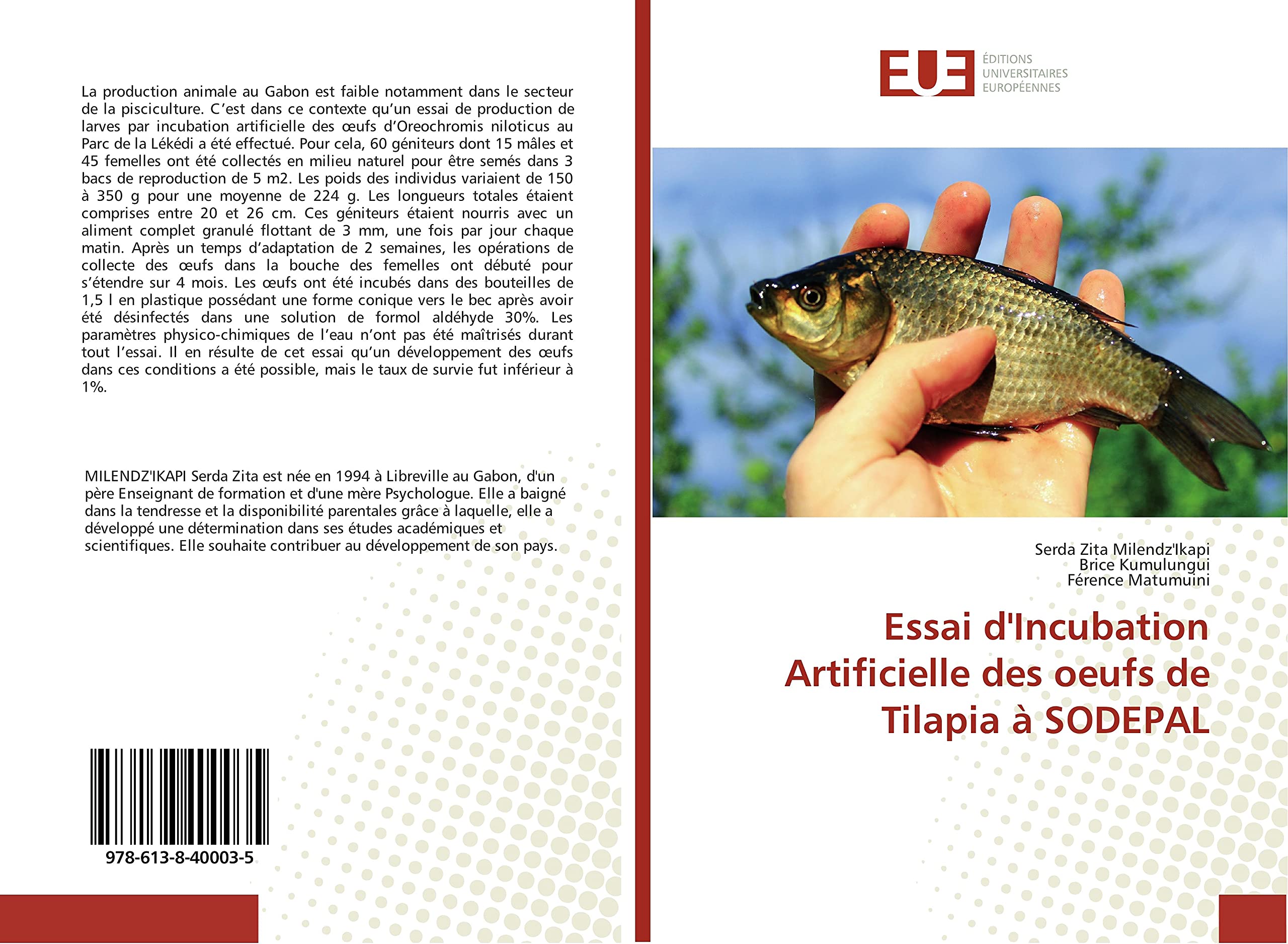 Essai d'Incubation Artificielle des oeufs de Tilapia A SODePAL book
