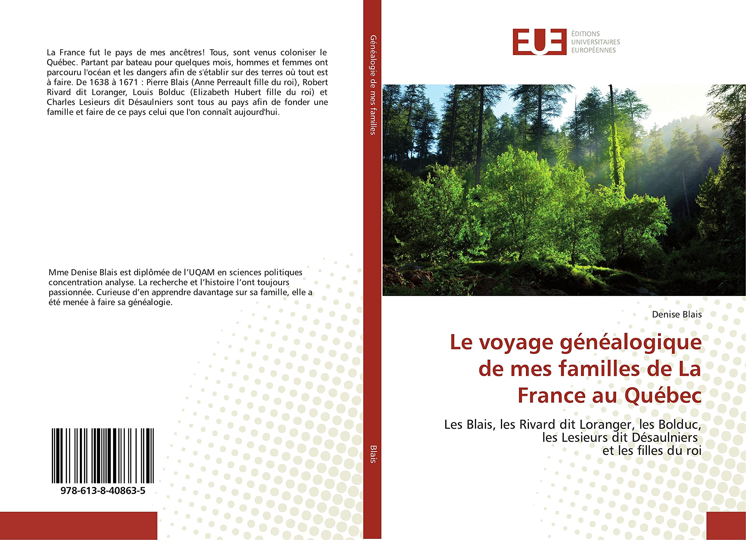 Le voyage généalogique de mes familles de La France au Québec: Les Blais, les Rivard dit Loranger, les Bolduc, les Lesieurs dit Désaulniers et les filles du roi book