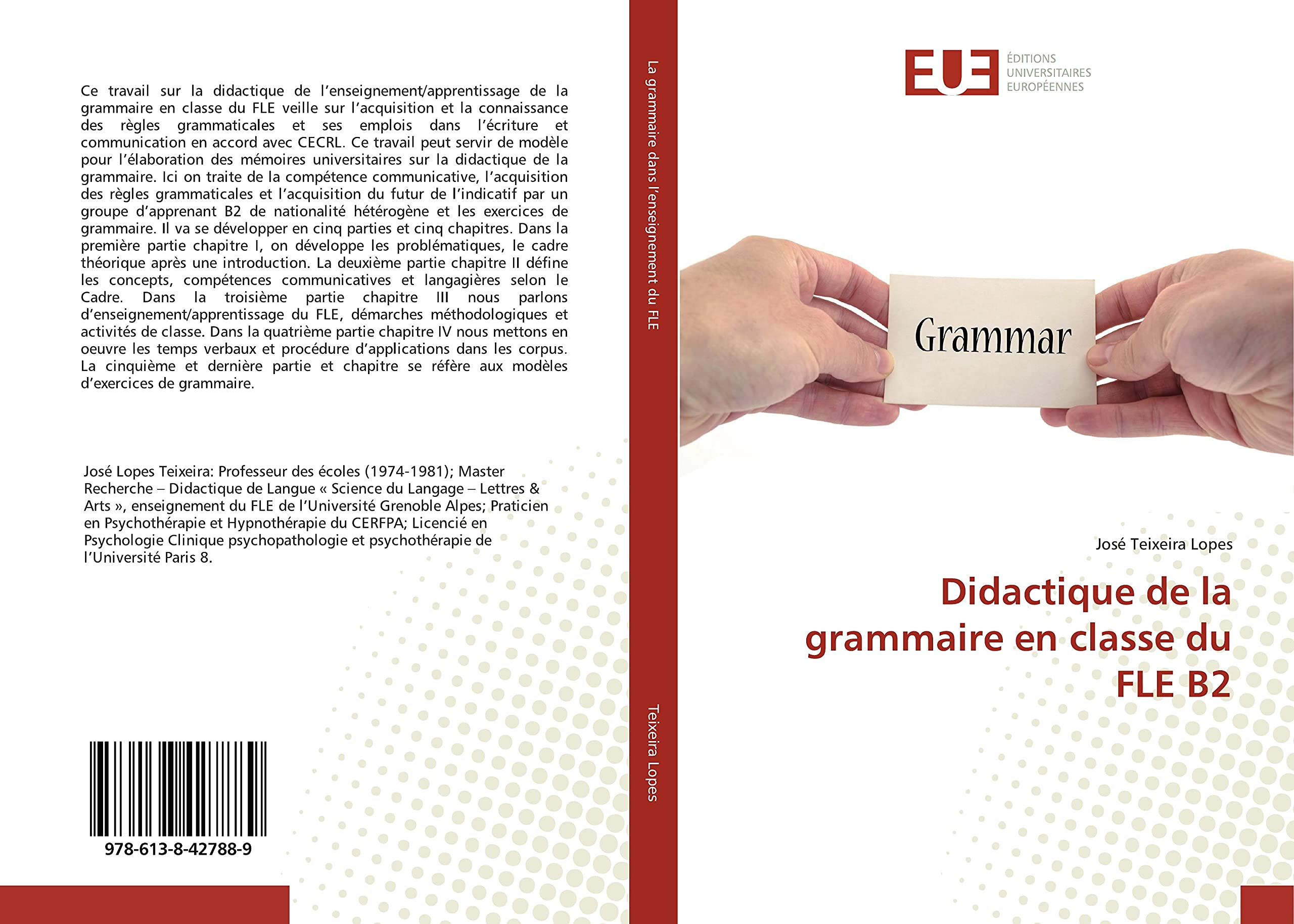 Didactique de la grammaire en classe du FLE B2 book