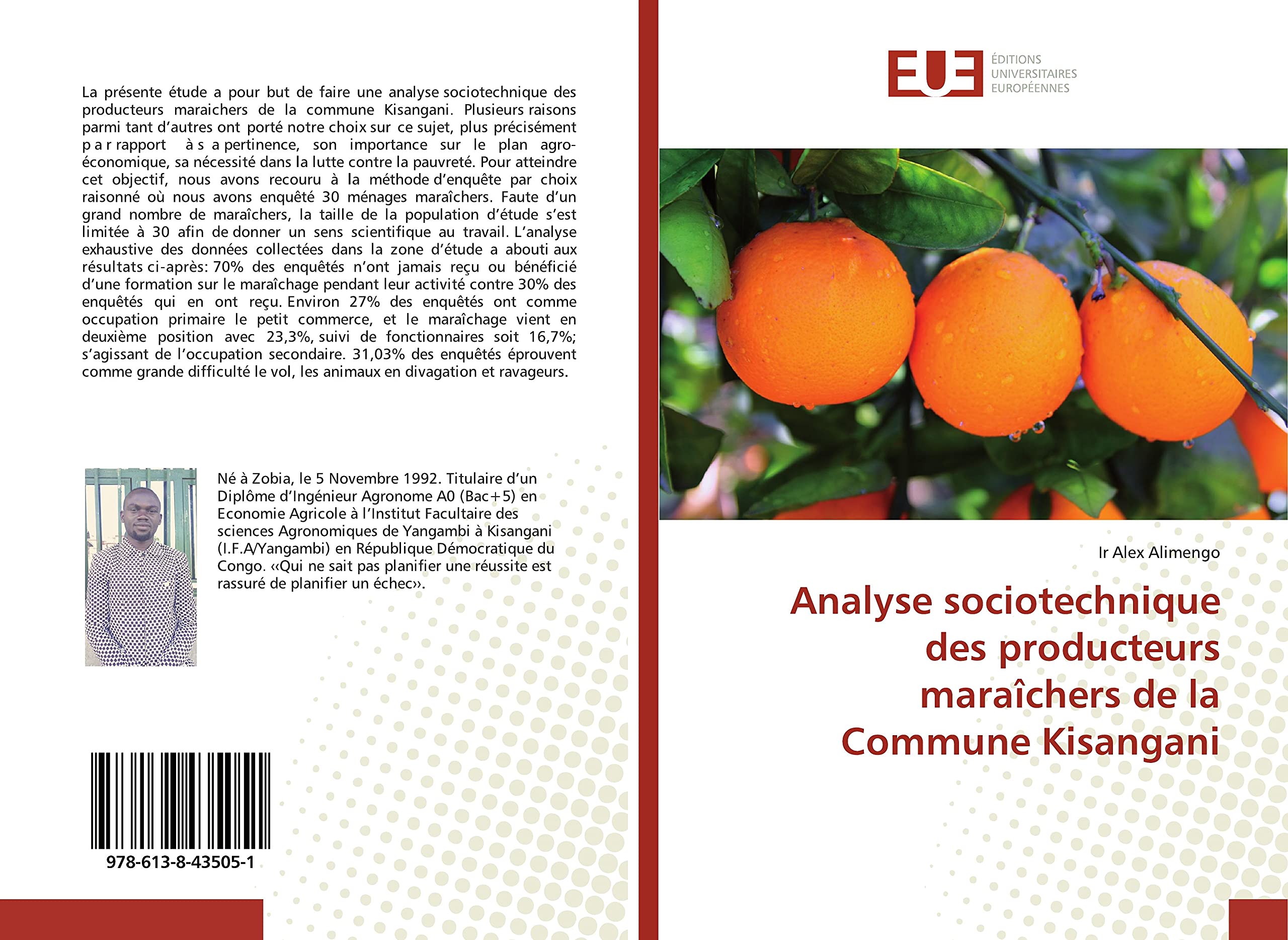 Analyse sociotechnique des producteurs maraîchers de la Commune Kisangani book