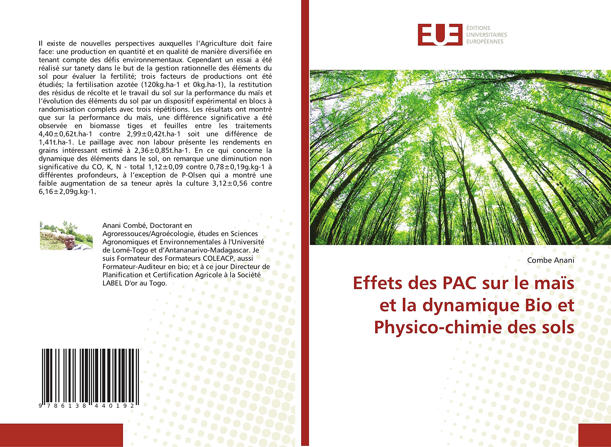 Effets des PAC sur le maïs et la dynamique Bio et Physico-chimie des sols book
