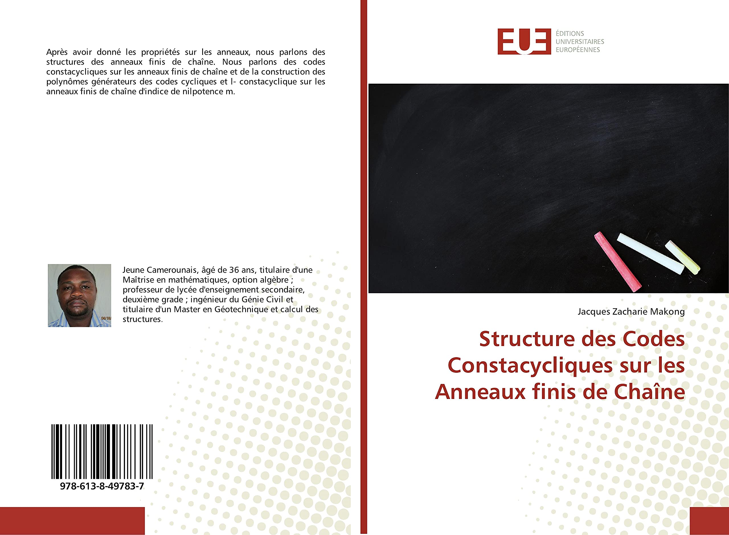Structure des Codes Constacycliques sur les Anneaux finis de Chaîne book