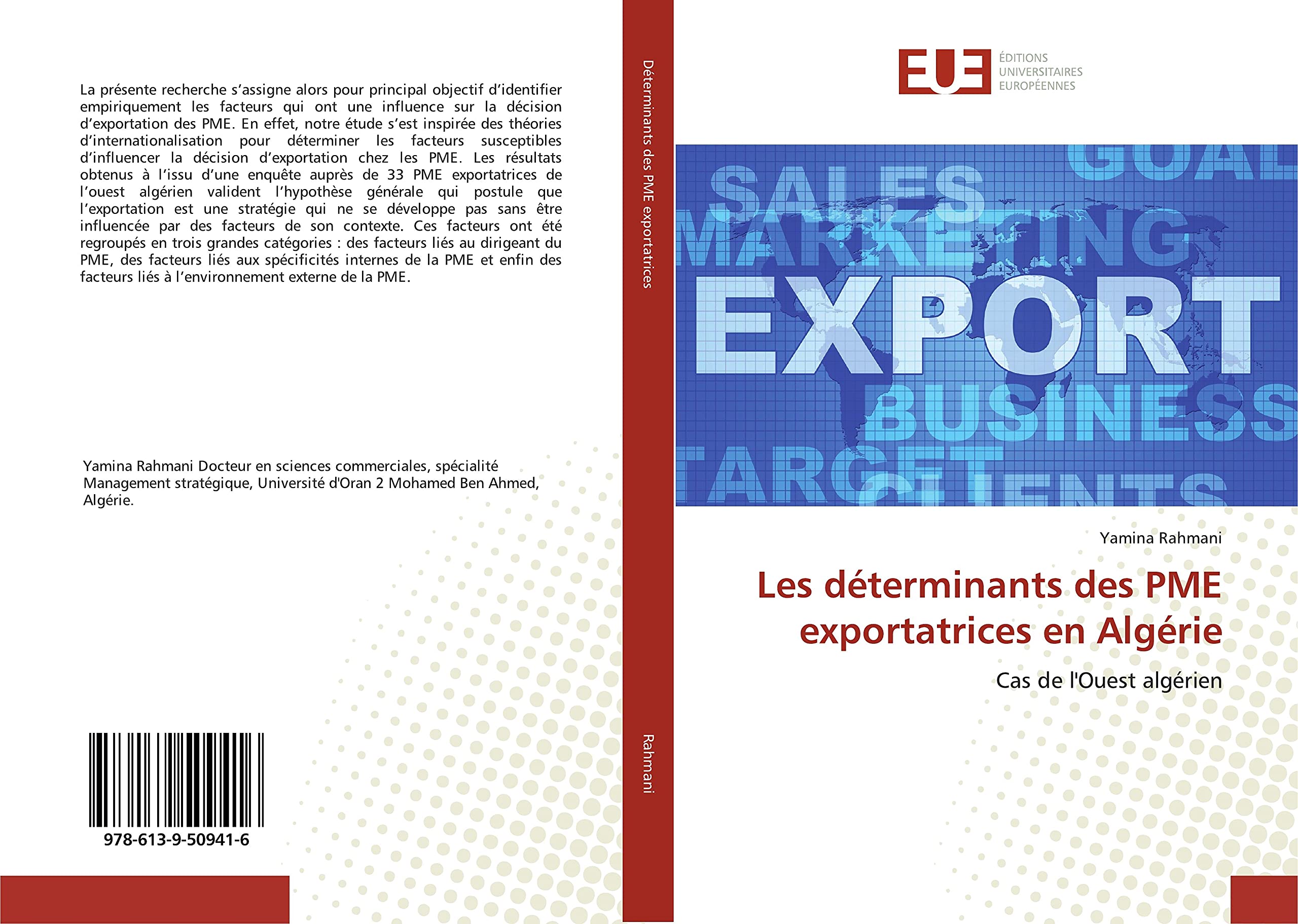 Les déterminants des PME exportatrices en Algérie: Cas de l'Ouest algérien book