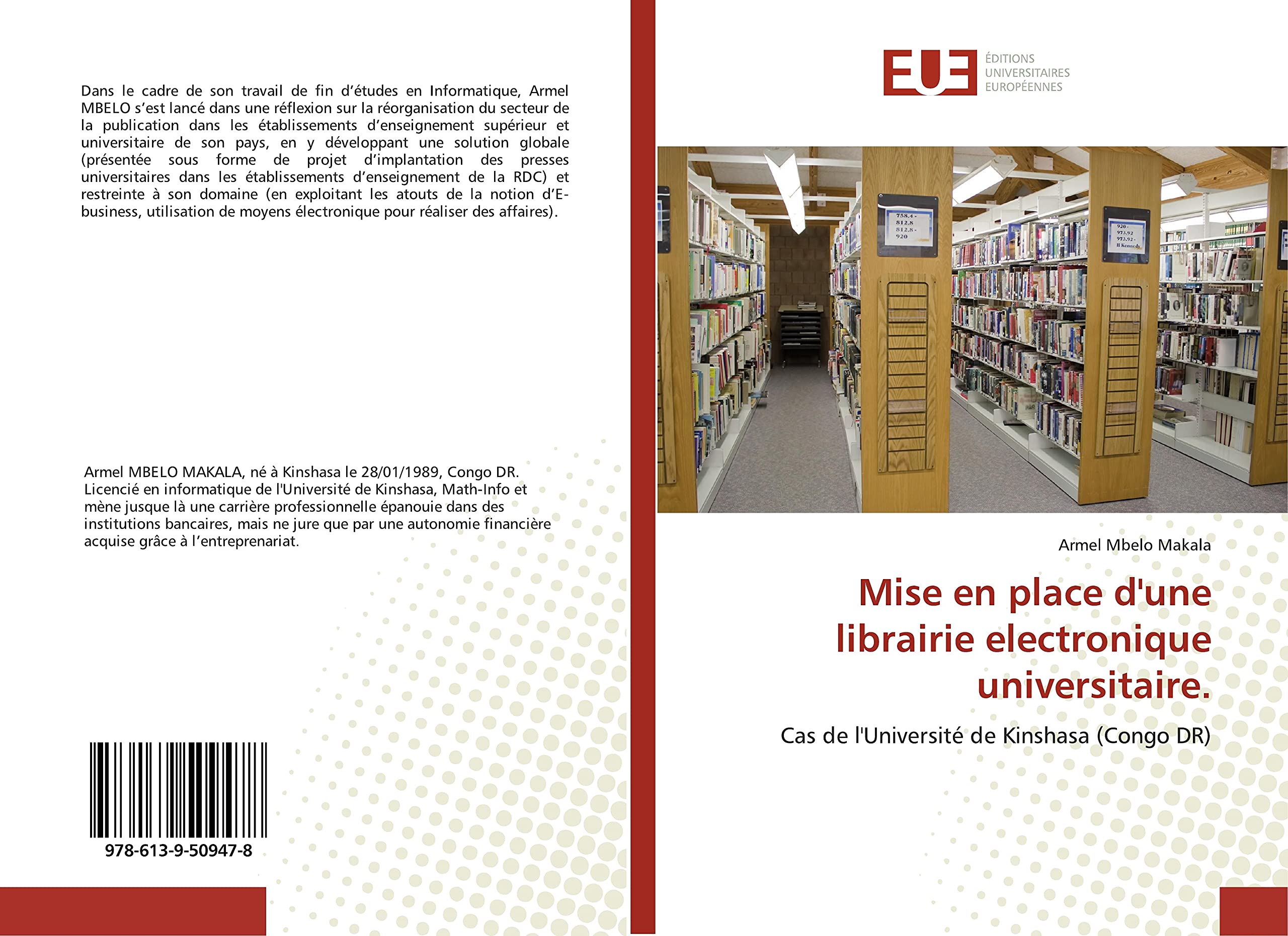 Mise en place d'une librairie electronique universitaire.: Cas de l'Université de Kinshasa (Congo DR) book