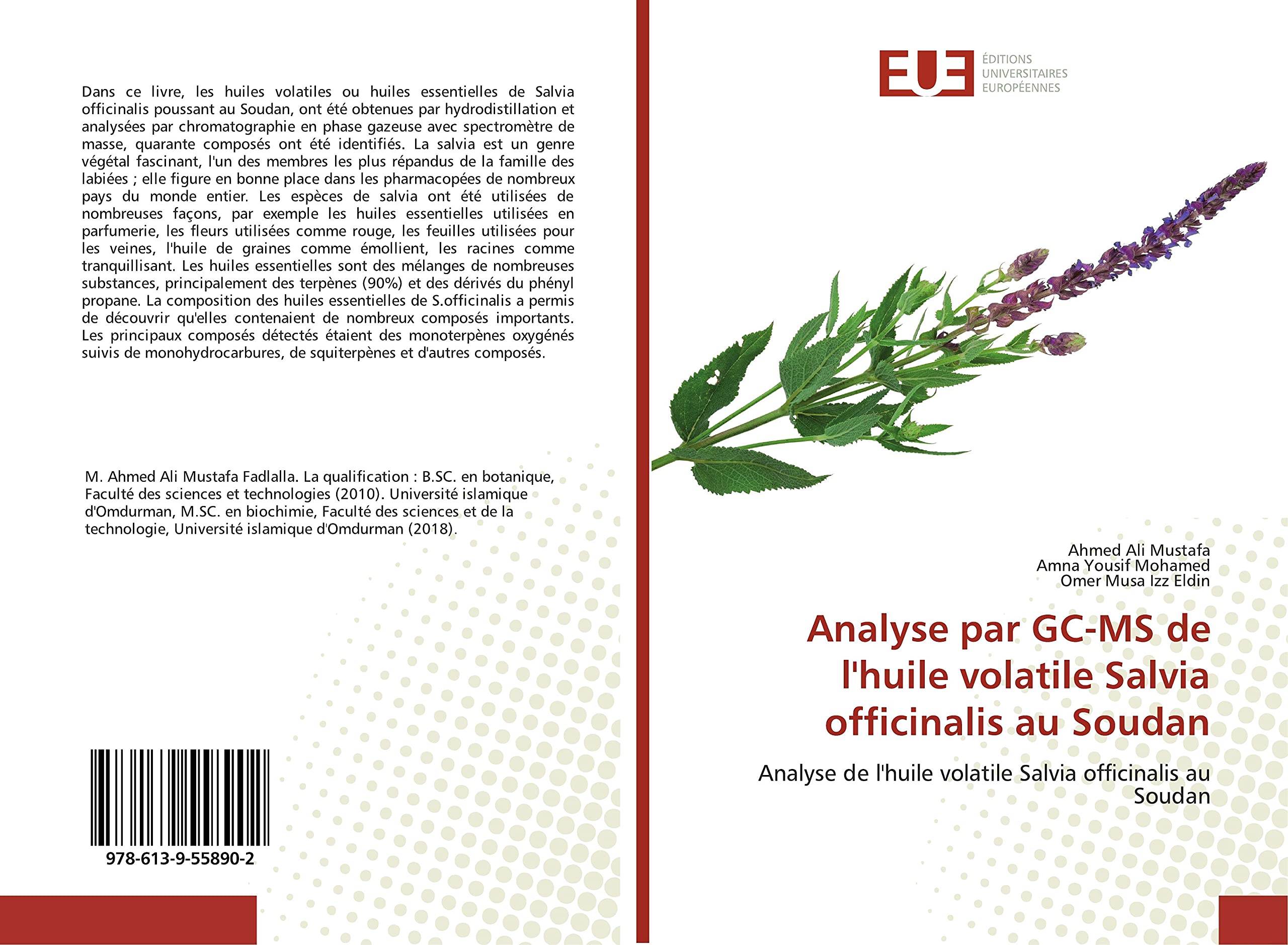 Analyse par GC-MS de l'huile volatile Salvia officinalis au Soudan: Analyse de l'huile volatile Salvia officinalis au Soudan book