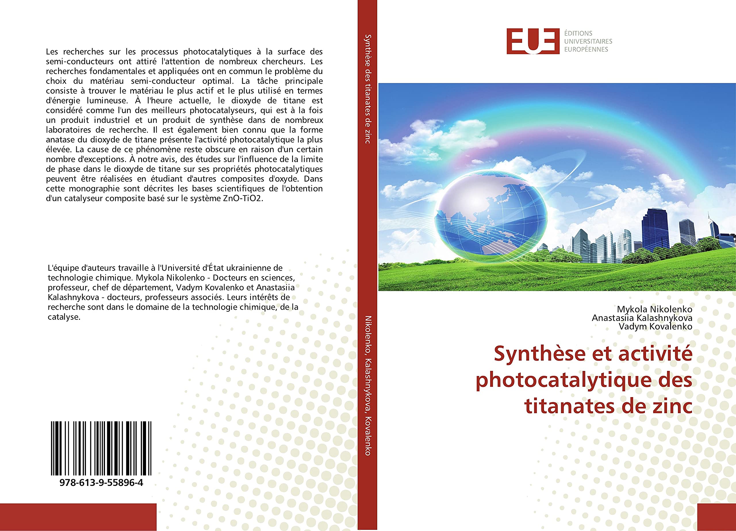 Synthèse et activité photocatalytique des titanates de zinc book