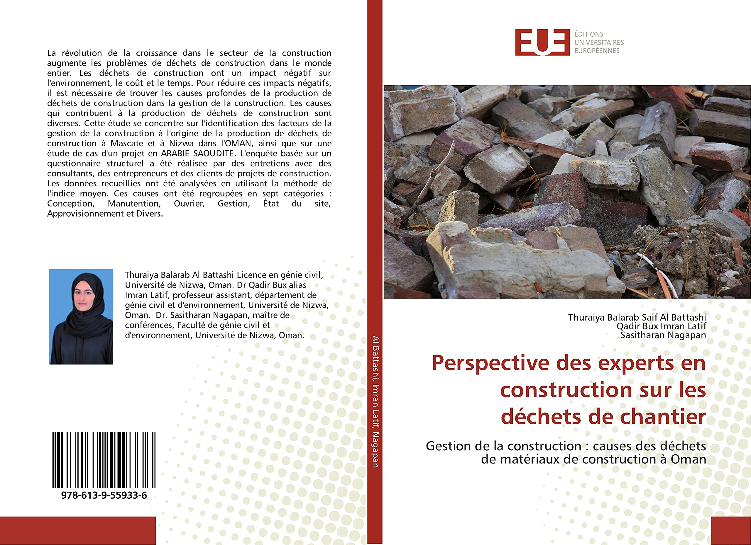 Perspective des experts en construction sur les déchets de chantier: Gestion de la construction : causes des déchets de matériaux de construction à Oman book