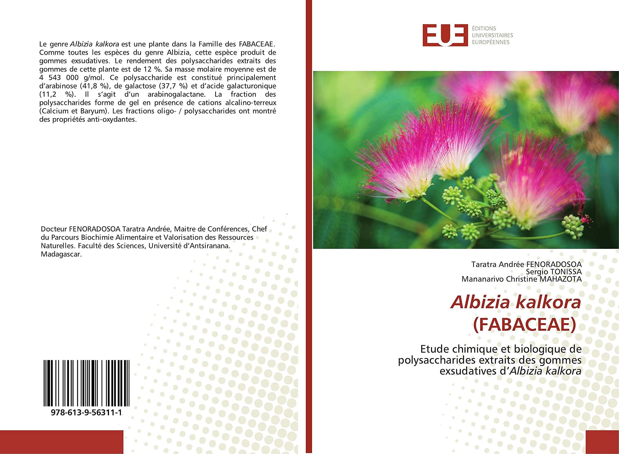 Albizia kalkora (FABACEAE): Etude chimique et biologique de polysaccharides extraits des gommes exsudatives d’Albizia kalkora book
