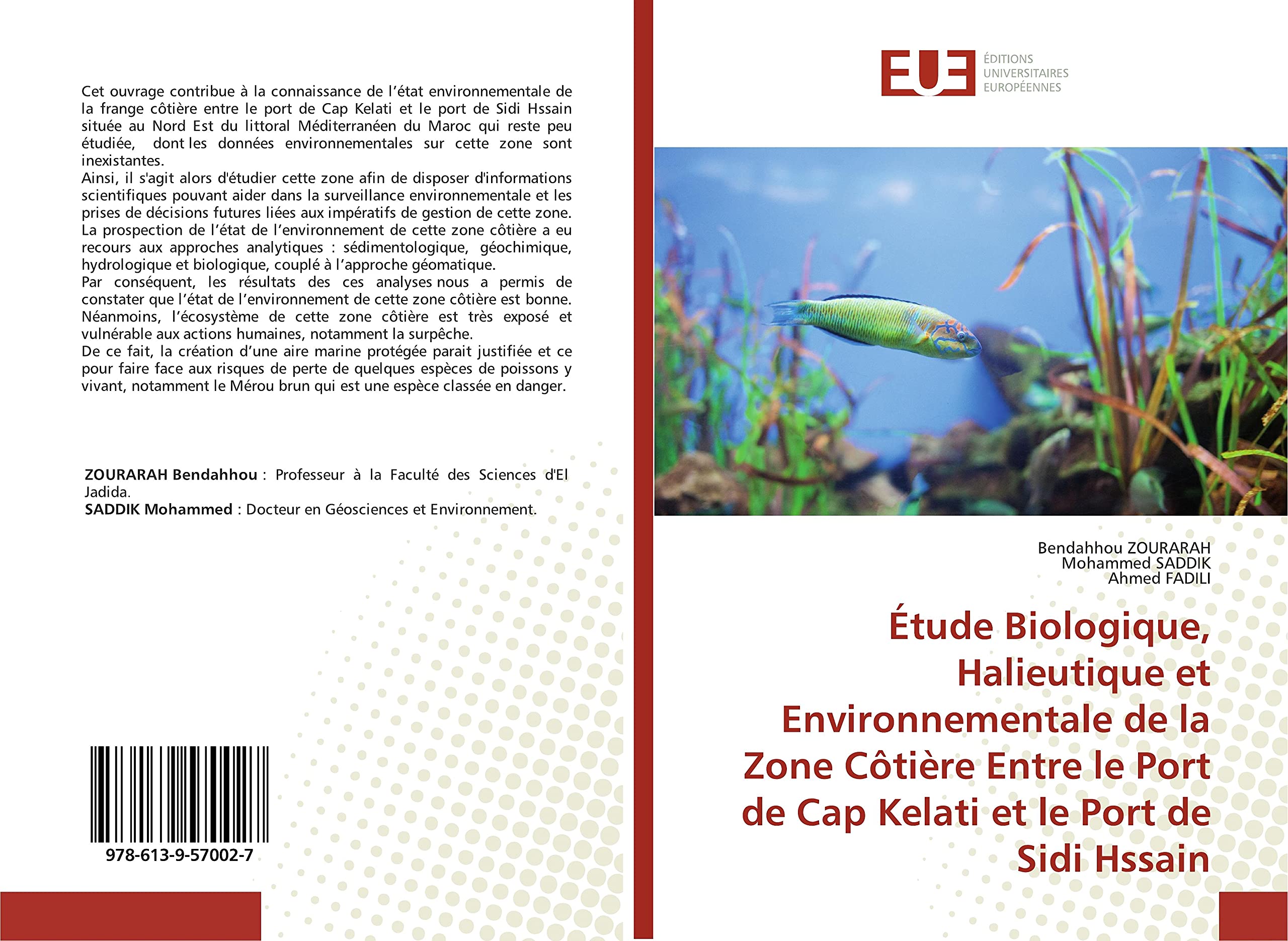 Étude Biologique, Halieutique et Environnementale de la Zone Côtière Entre le Port de Cap Kelati et le Port de Sidi Hssain book