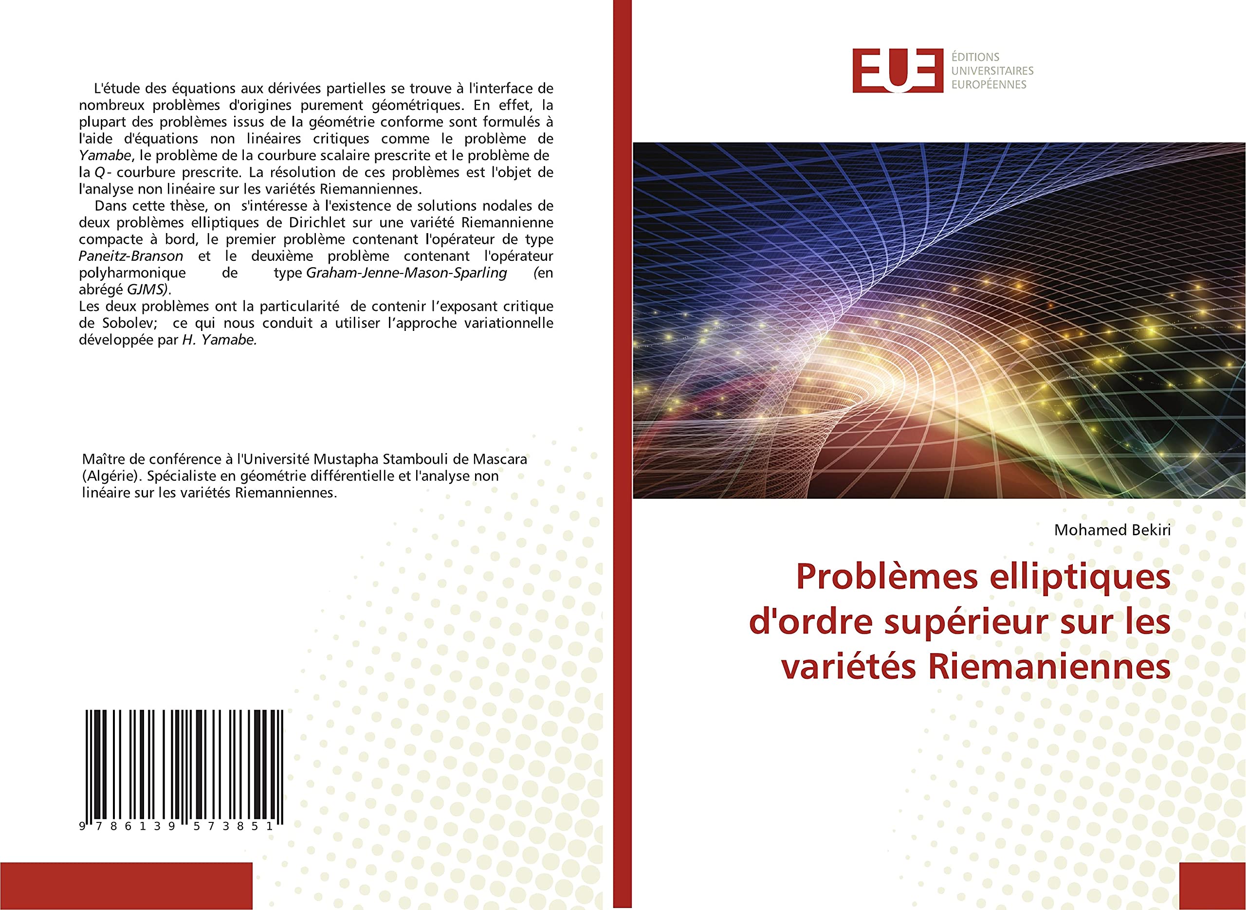 Problèmes elliptiques d'ordre supérieur sur les variétés Riemaniennes book