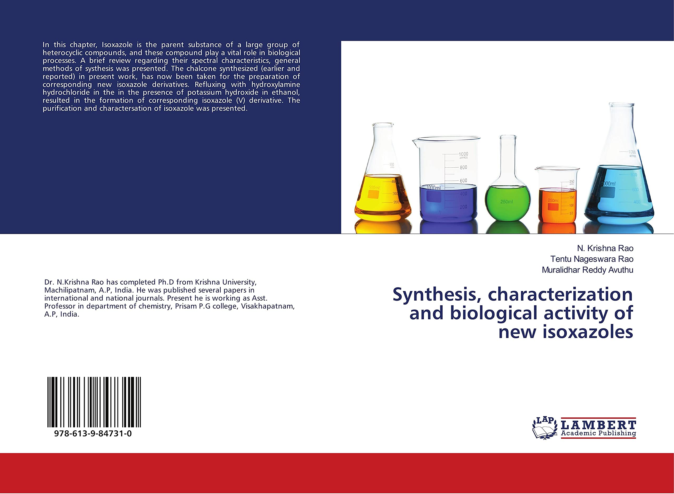 Synthesis, characterization and biological activity of new isoxazoles book