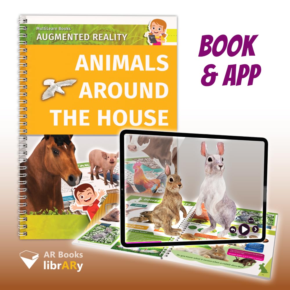 AR Books LibrARy - Animals around the House (Augmented-Reality-Buch auf Englisch) Natural Sciences