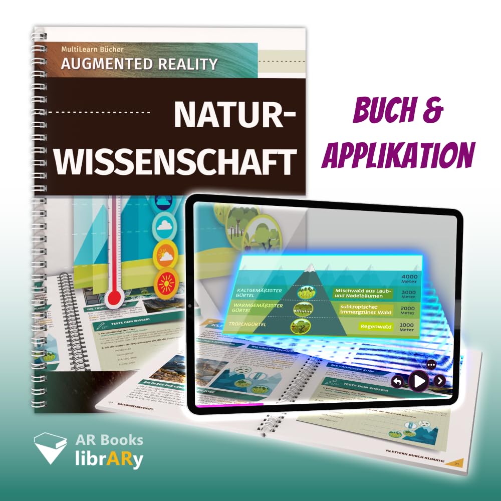 AR Books LibrARy - Naturwissenschaft (Augmented-Reality-Buch) Natural Sciences