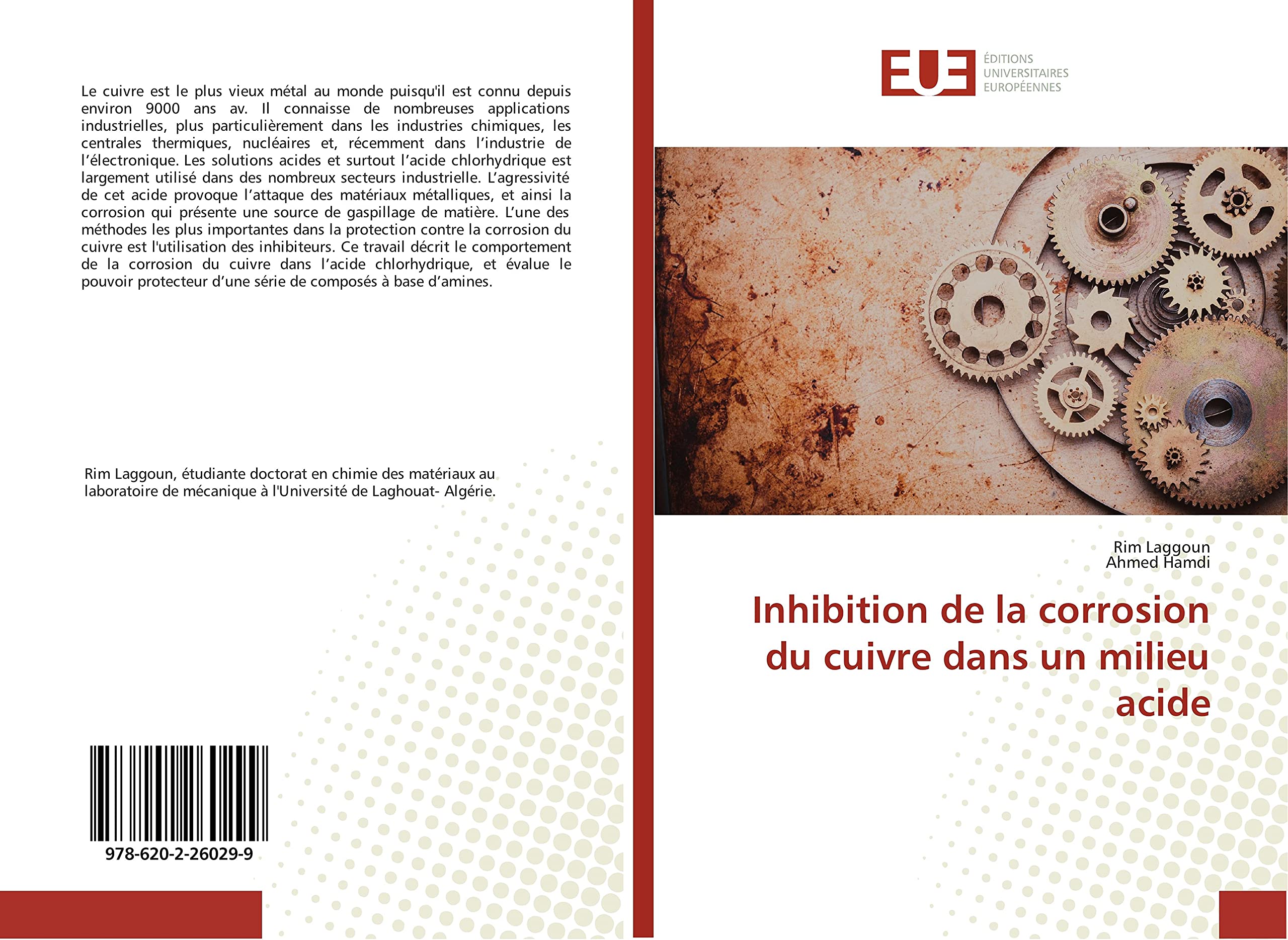 Inhibition de la corrosion du cuivre dans un milieu acide book