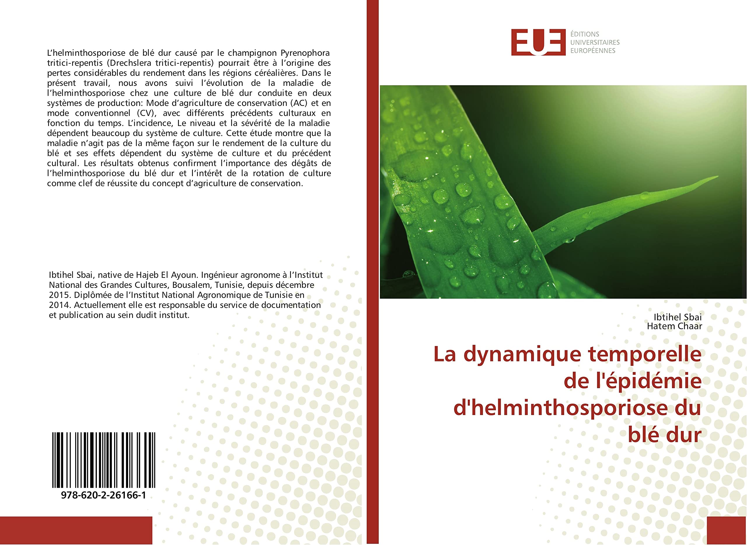 La dynamique temporelle de l'épidémie d'helminthosporiose du blé dur book