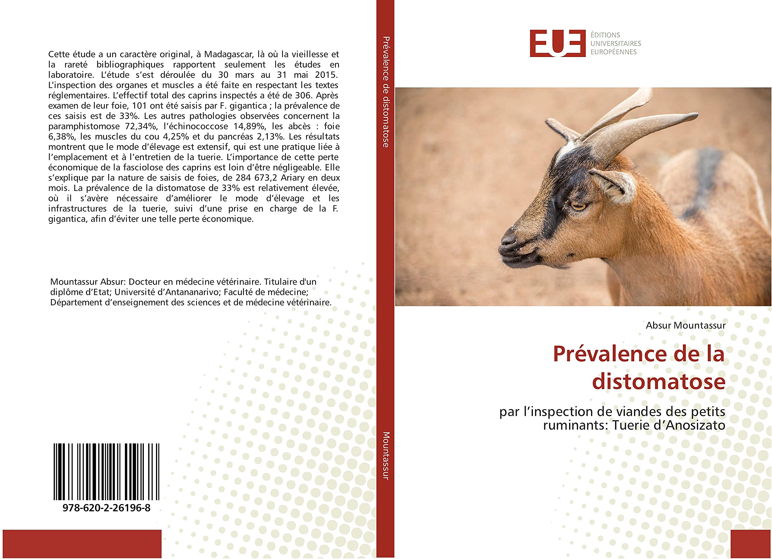 Prévalence de la distomatose: par l’inspection de viandes des petits ruminants: Tuerie d’Anosizato book