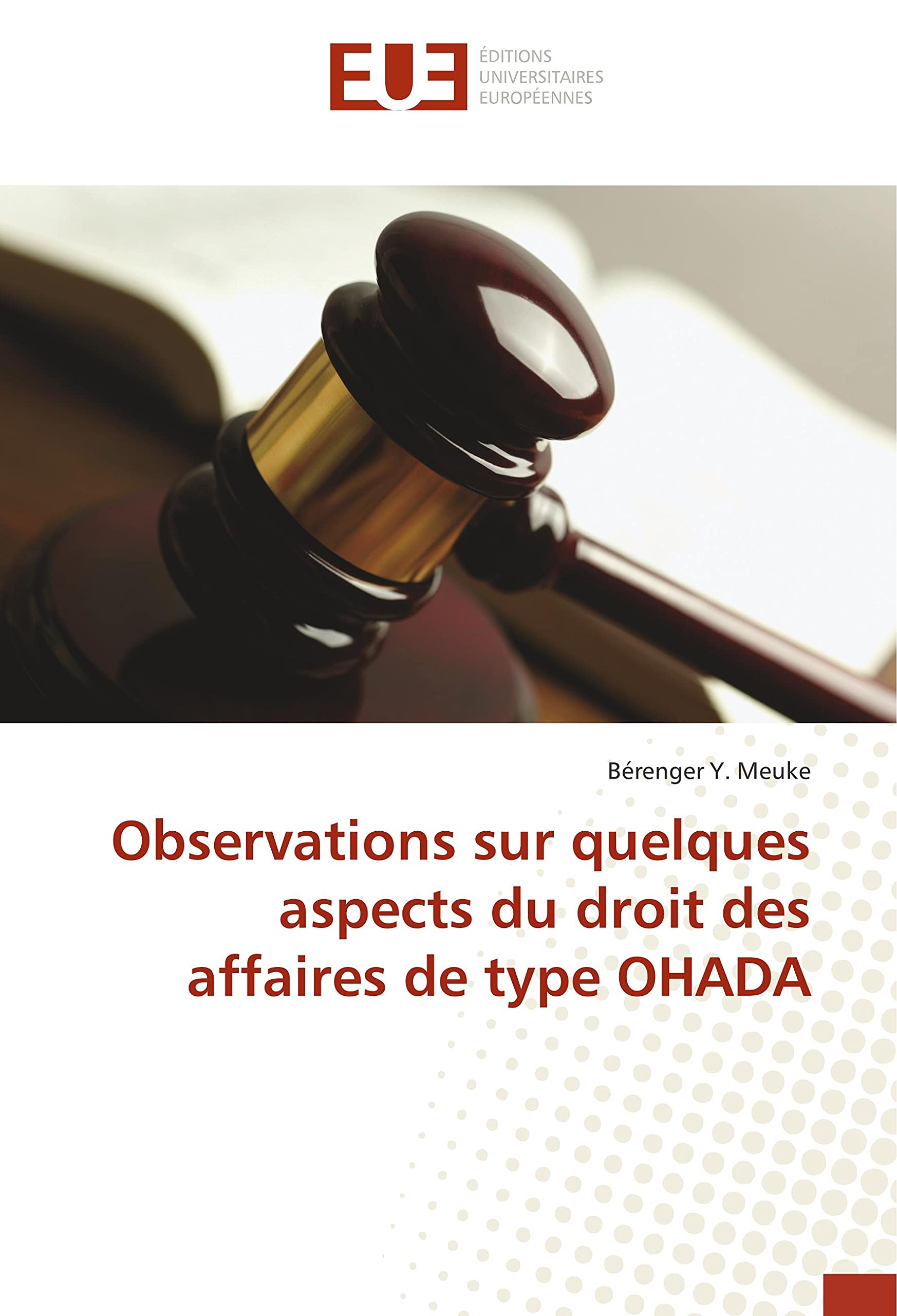 Observations sur quelques aspects du droit des affaires de type OHADA book