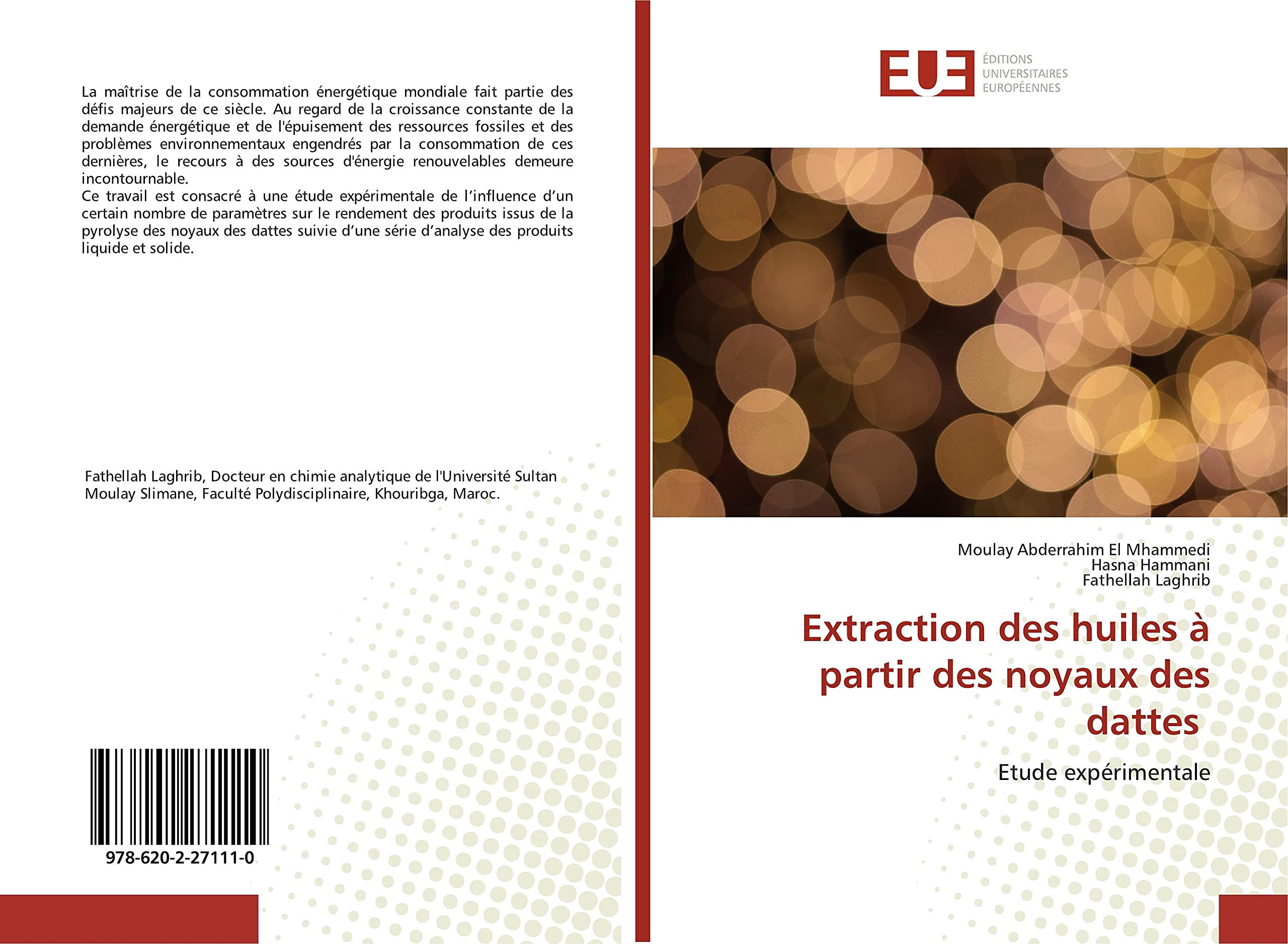 Extraction des huiles à partir des noyaux des dattes: Etude expérimentale book