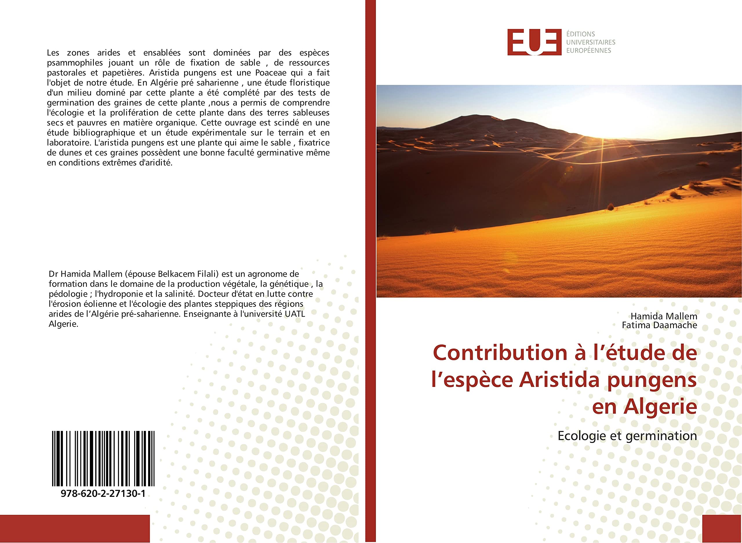 Contribution à l'étude de l'espèce Aristida pungens en Algerie book