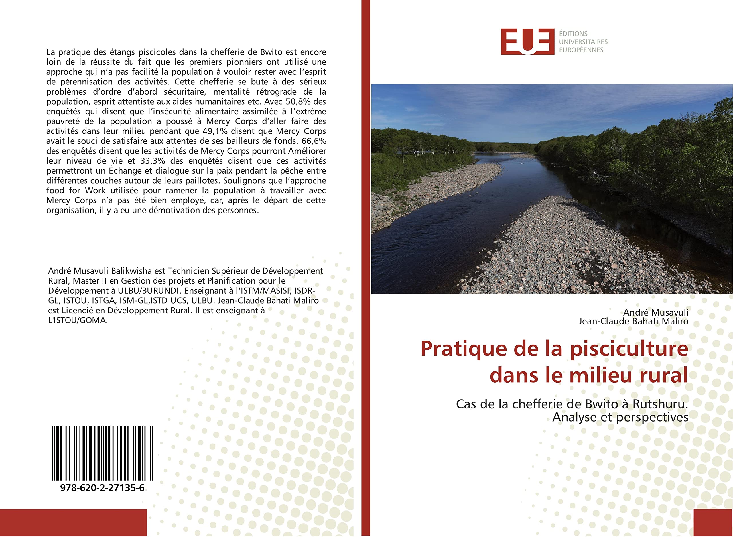 Pratique de la pisciculture dans le milieu rural: Cas de la chefferie de Bwito à Rutshuru. Analyse et perspectives book