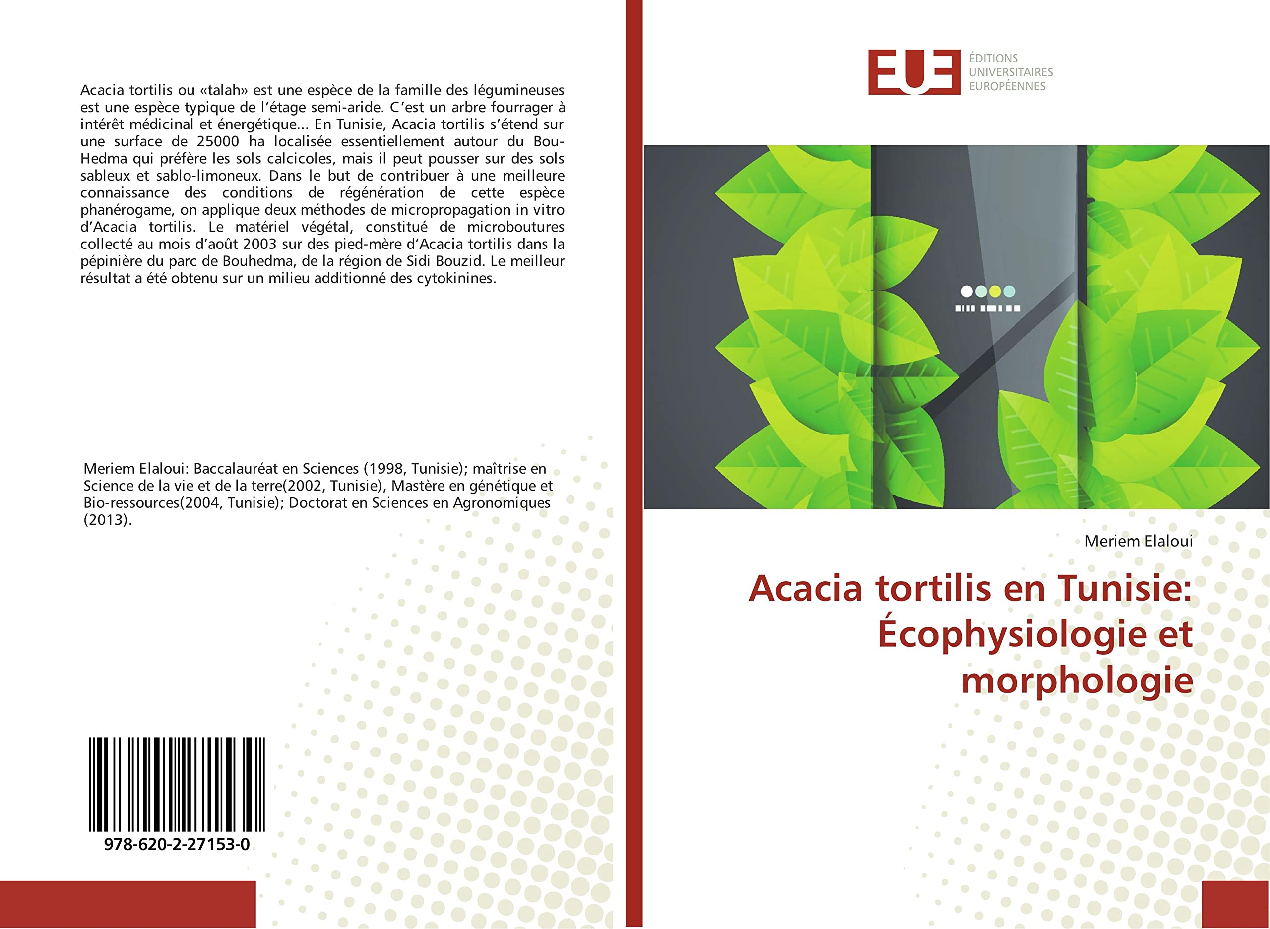 Acacia tortilis en Tunisie: Écophysiologie et morphologie book