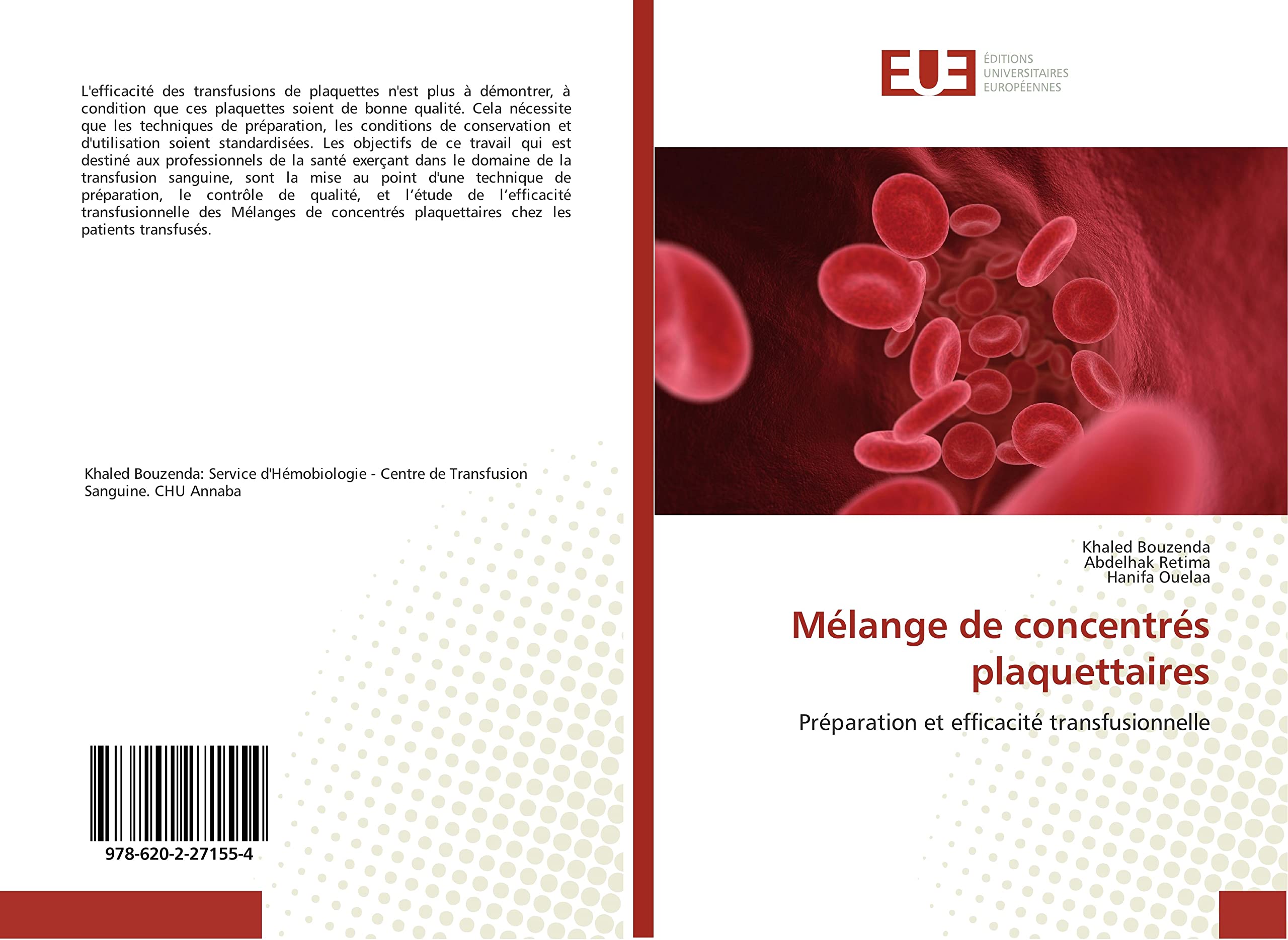 Mélange de concentrés plaquettaires: Préparation et efficacité transfusionnelle book