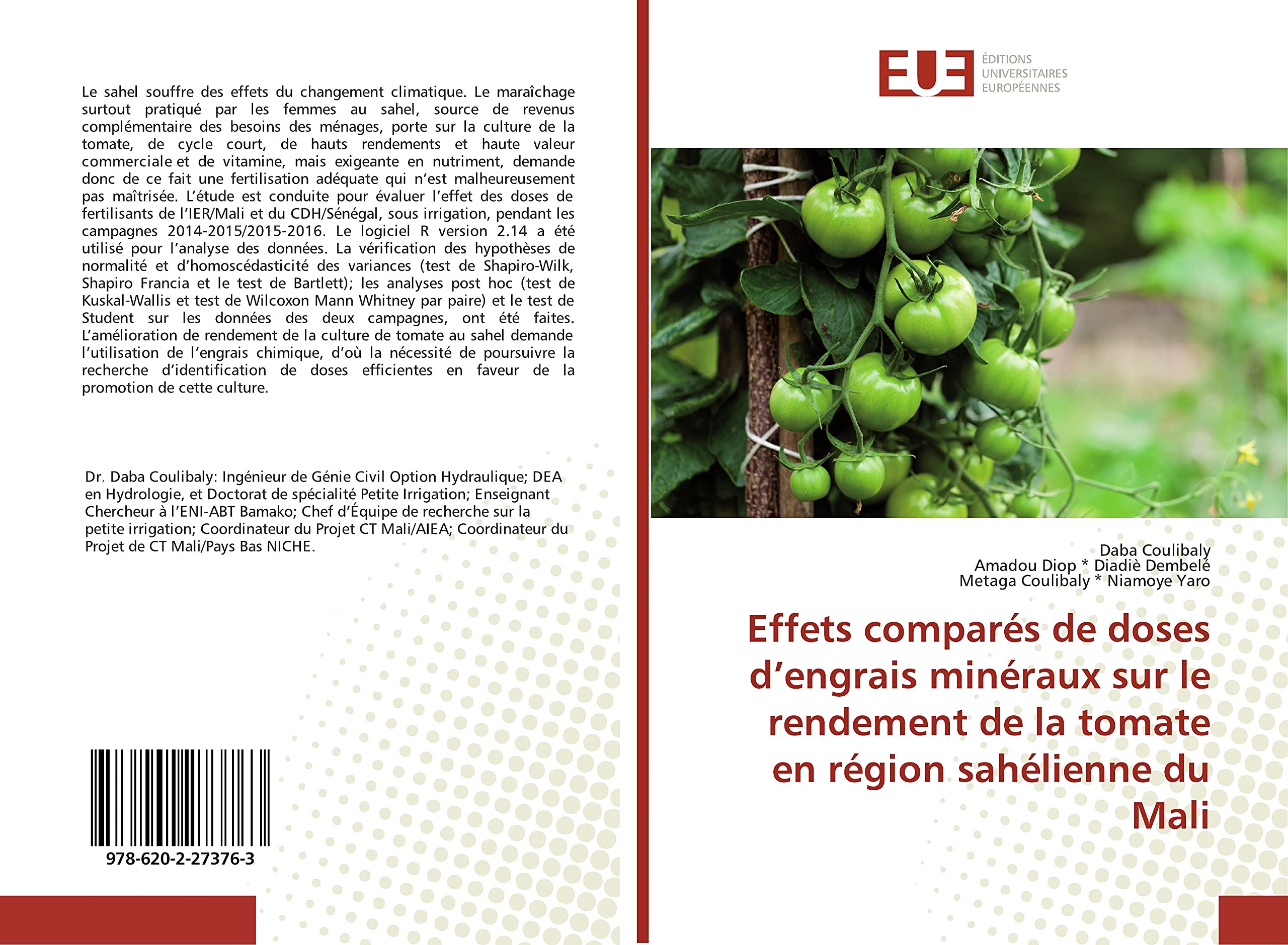 Effets comparés de doses d'engrais minéraux sur le rendement de la tomate en région sahélienne Mali book