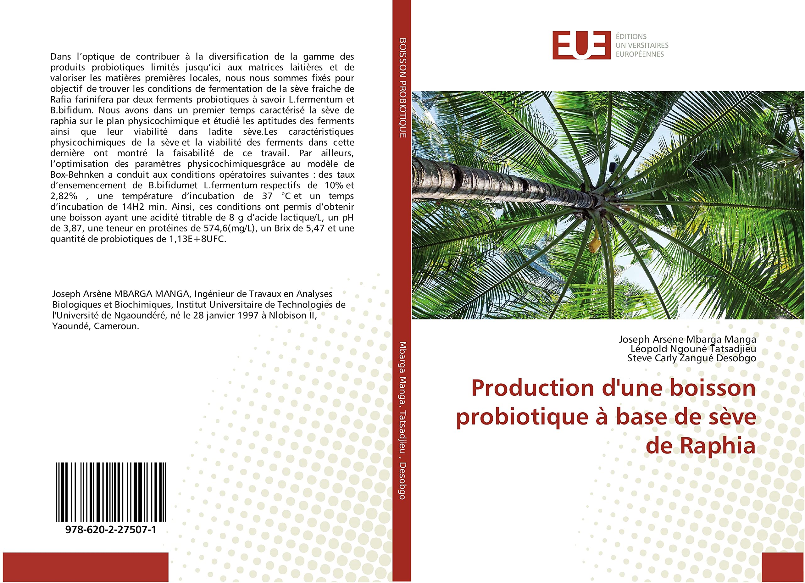 Production d'une boisson probiotique à base de sève de Raphia book