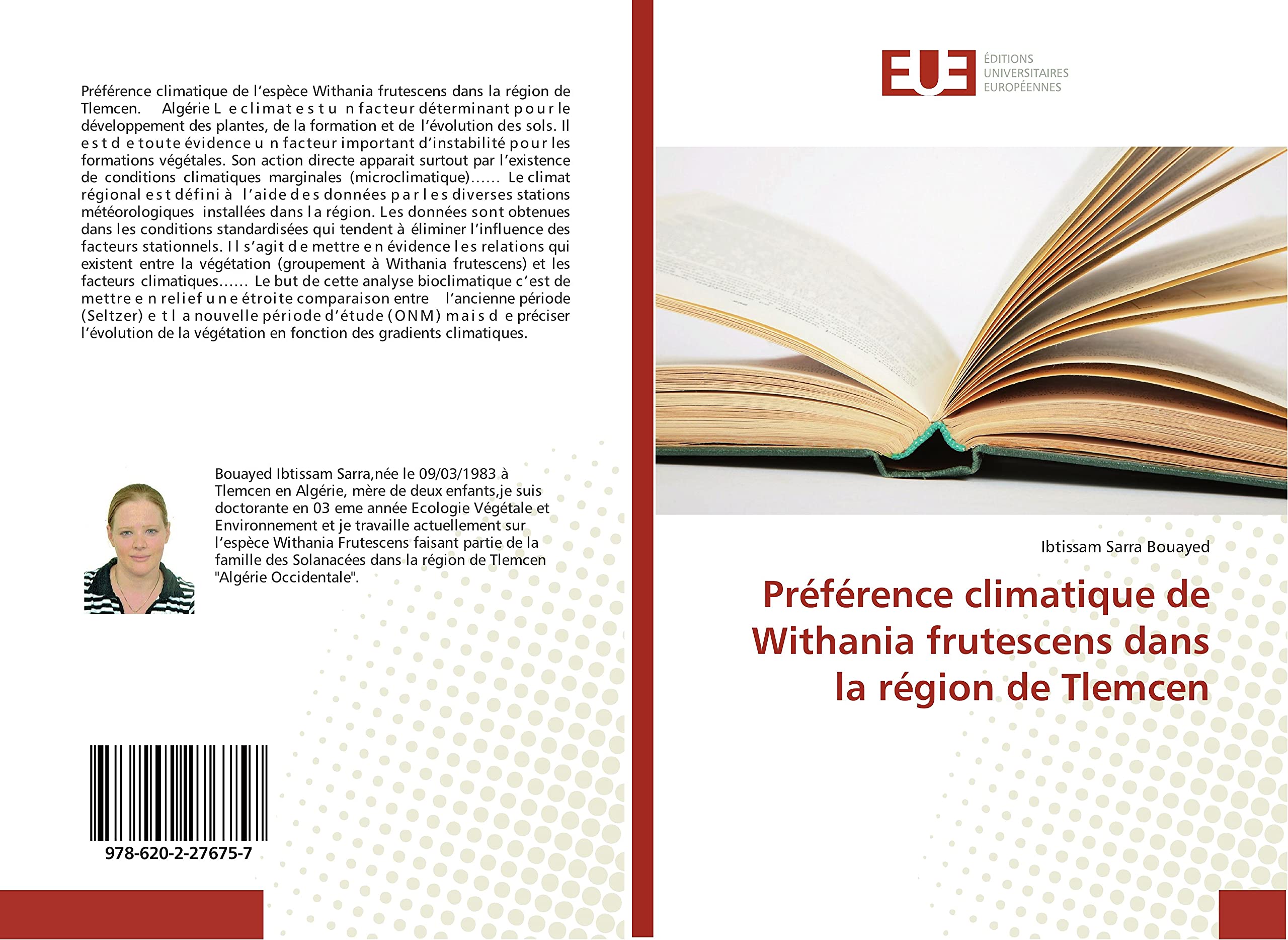 Préférence climatique de Withania frutescens dans la région de Tlemcen book