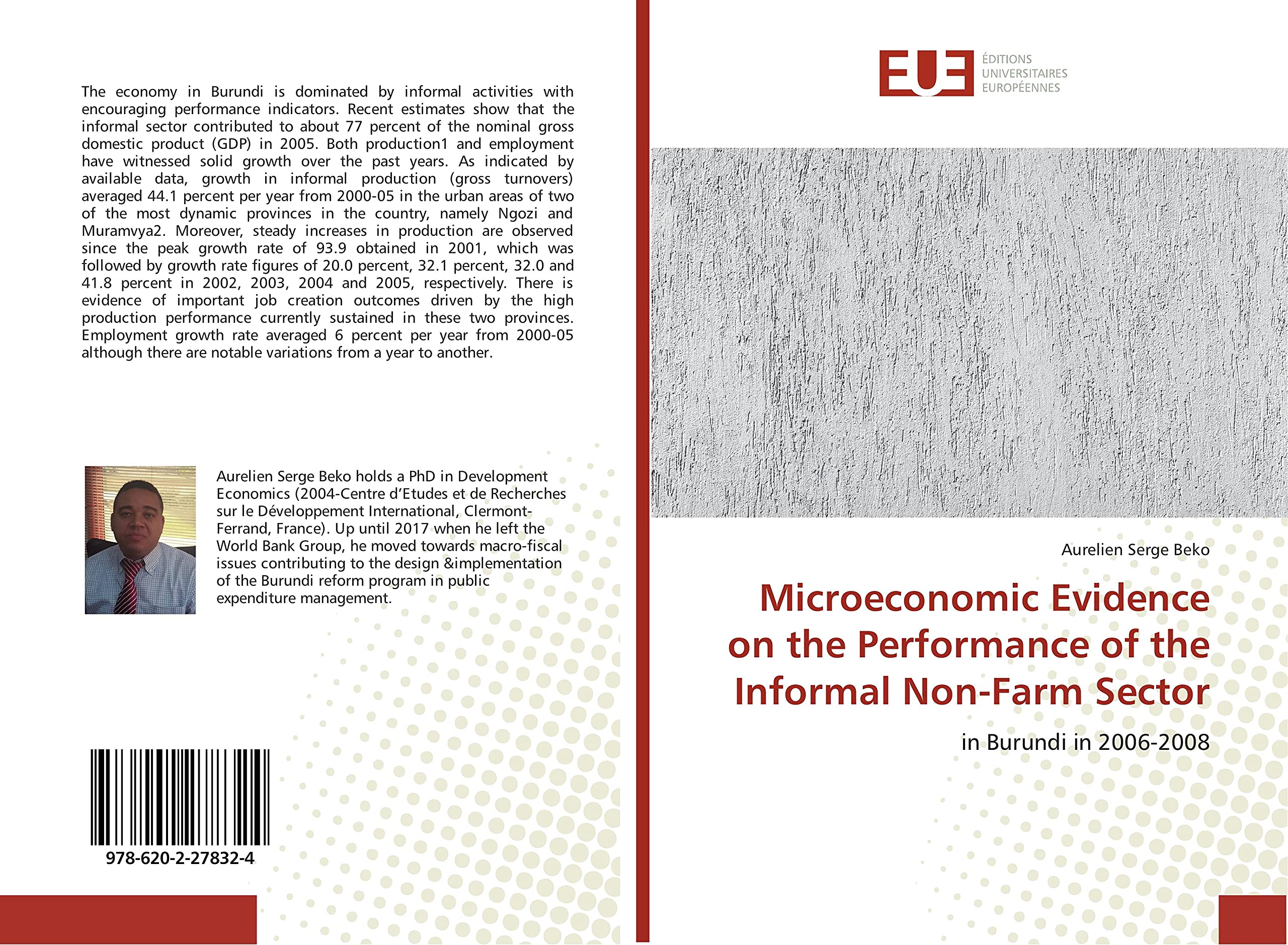 Microeconomic Evidence on the Performance of the Informal Non-Farm Sector: in Burundi in 2006-2008 book