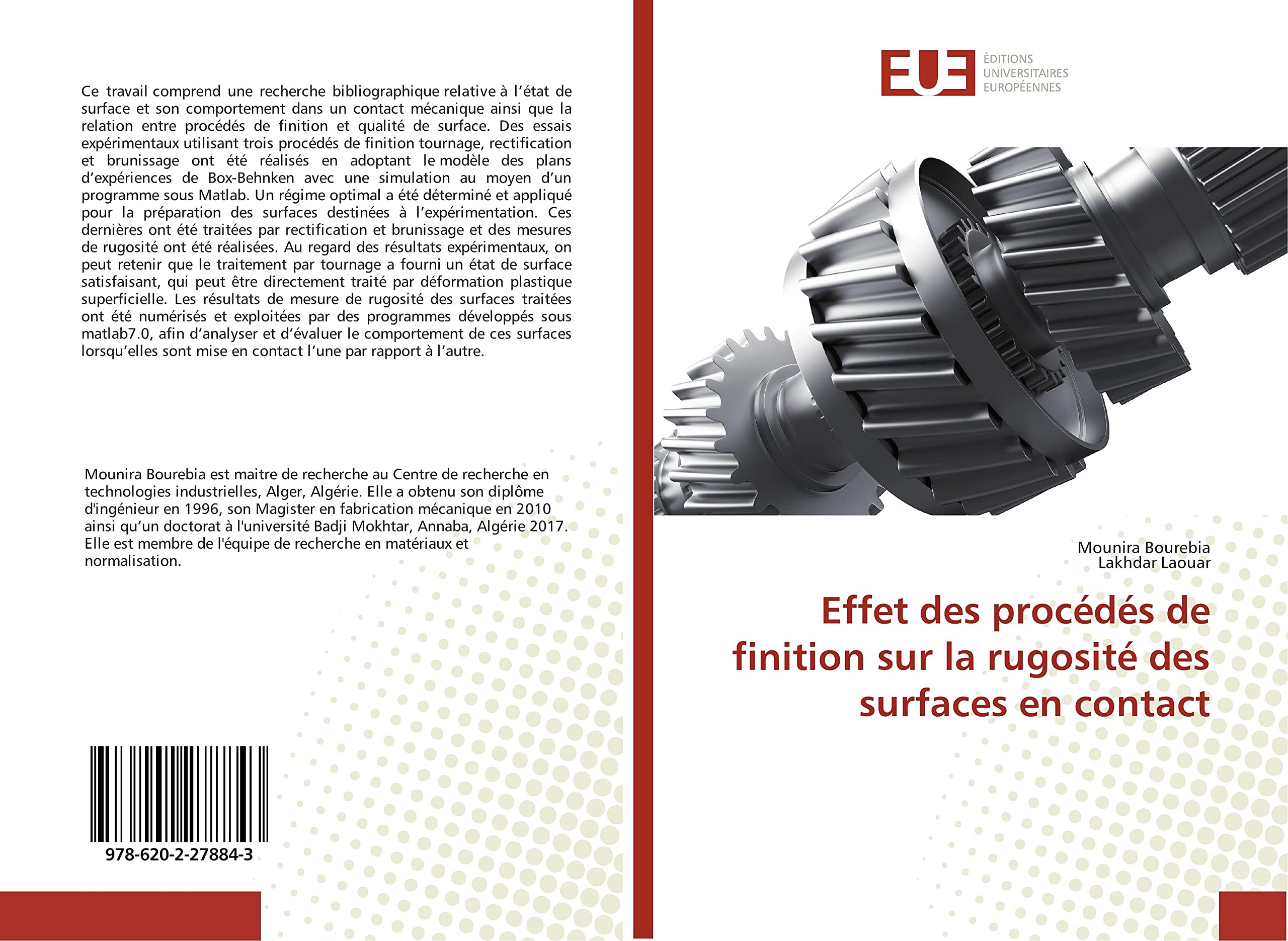 Effet des procédés de finition sur la rugosité des surfaces en contact book