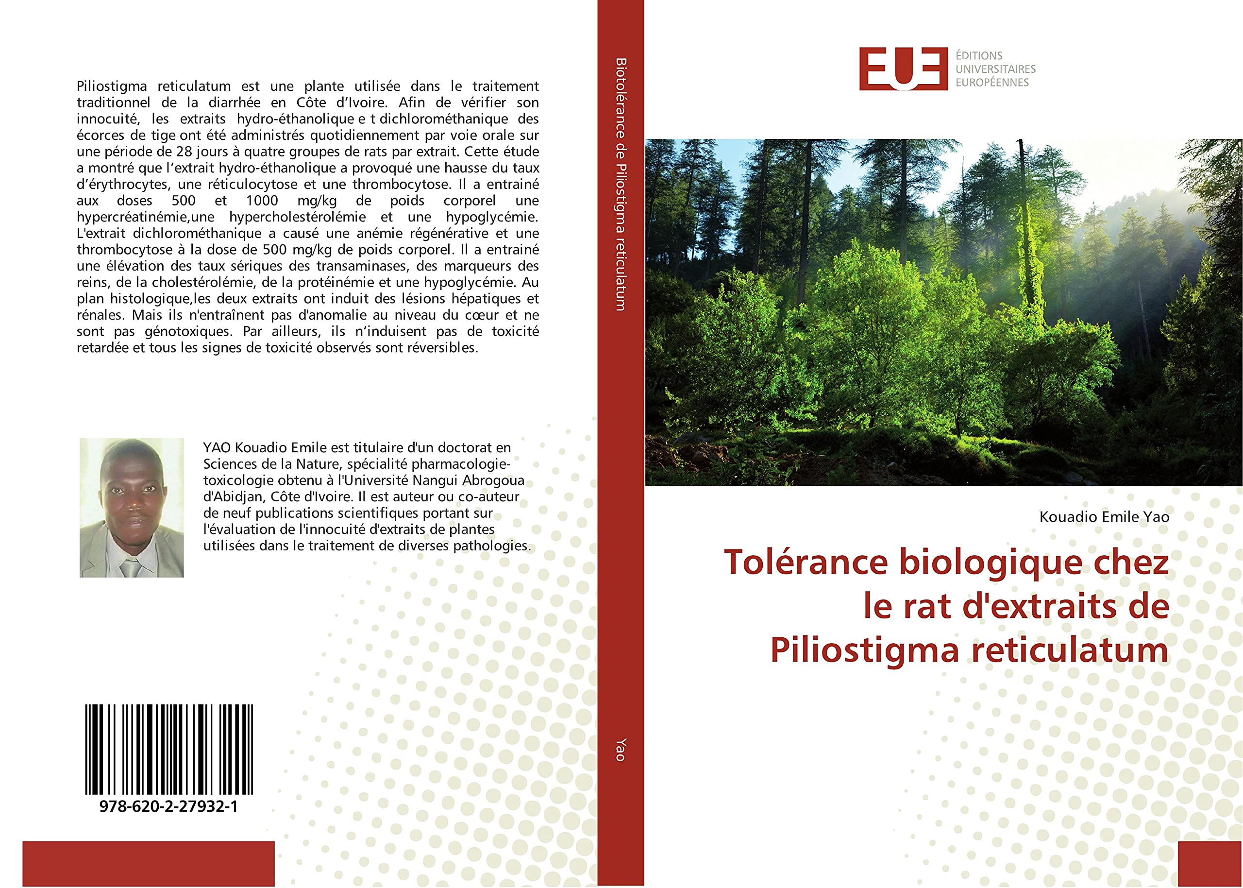 Tolerance biologique chez le rat d'extraits de Piliostigma reticulatum book