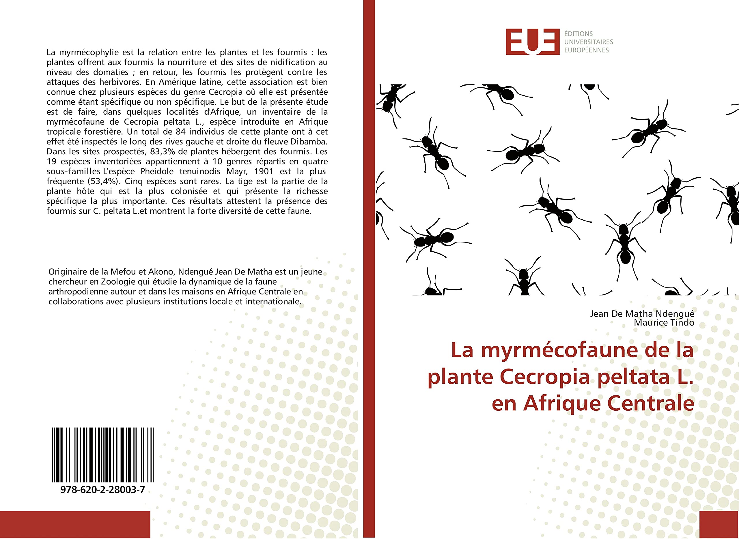 La myrmécofaune de la plante Cecropia peltata L. en Afrique Centrale book