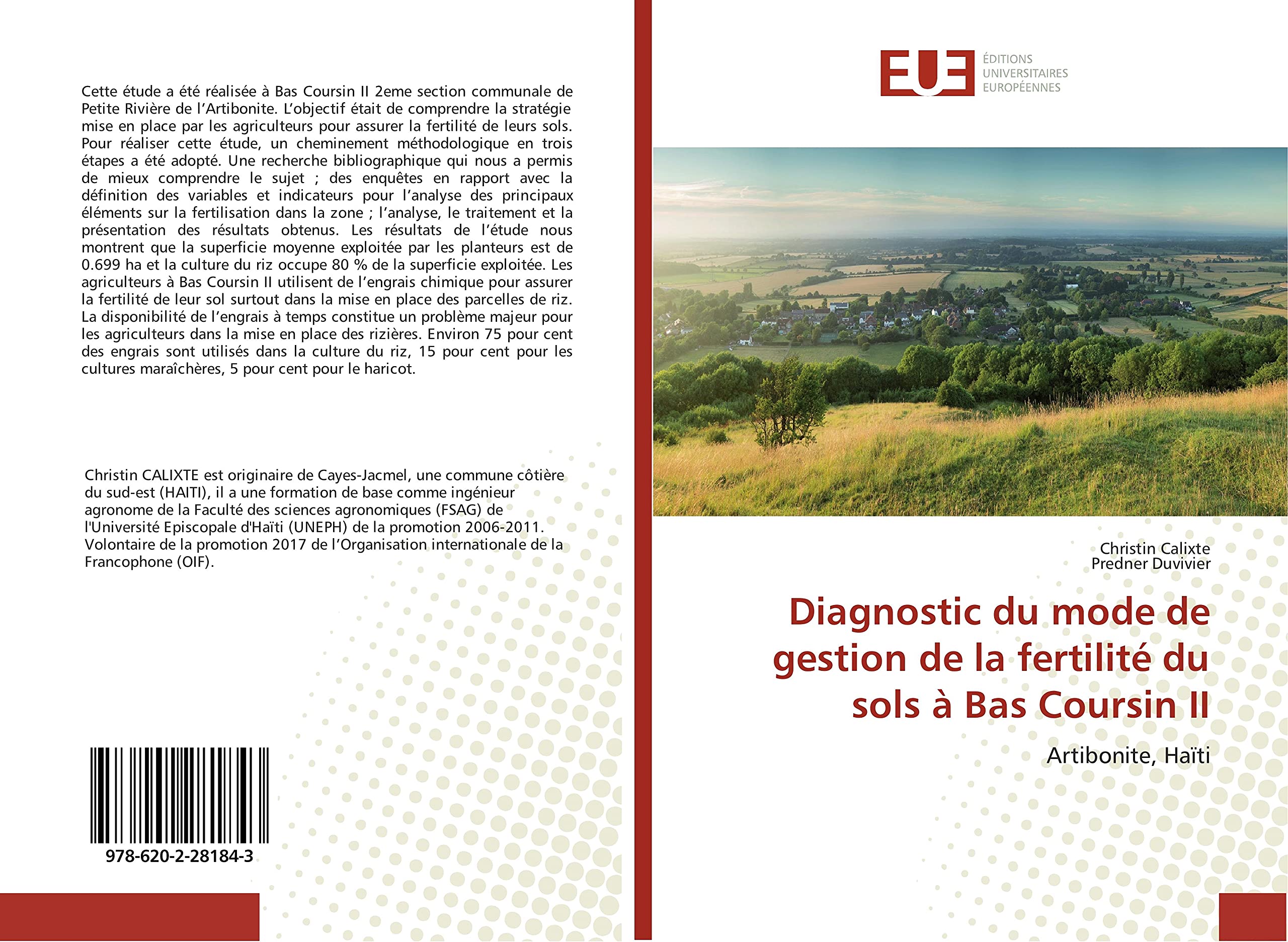 Diagnostic du mode de gestion de la fertilite du sols A Bas Coursin II: Artibonite, Haïti book