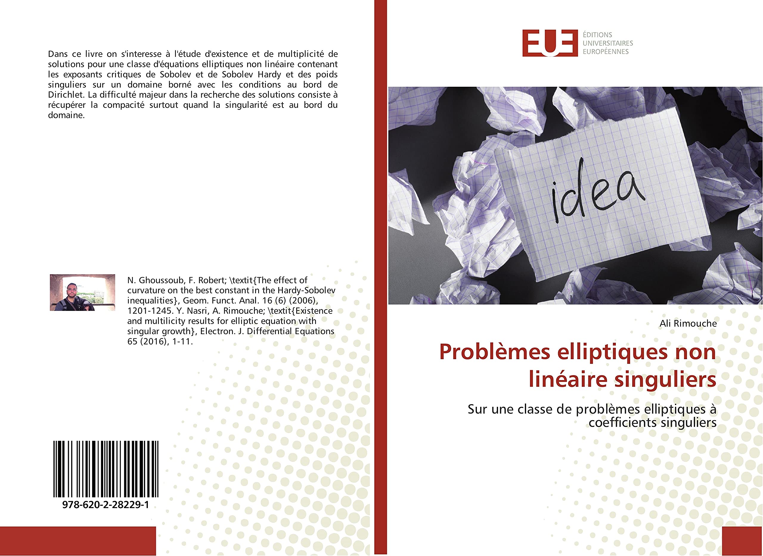 Problèmes elliptiques non linéaire singuliers: Sur une classe de problèmes elliptiques à coefficients singuliers book