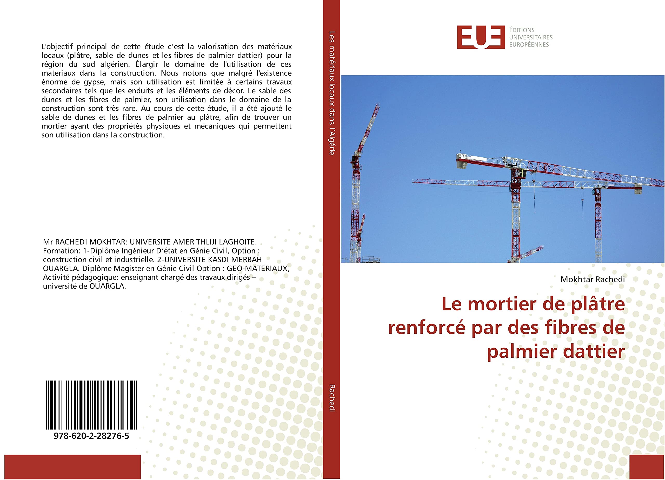 Le mortier de plâtre renforcé par des fibres de palmier dattier book
