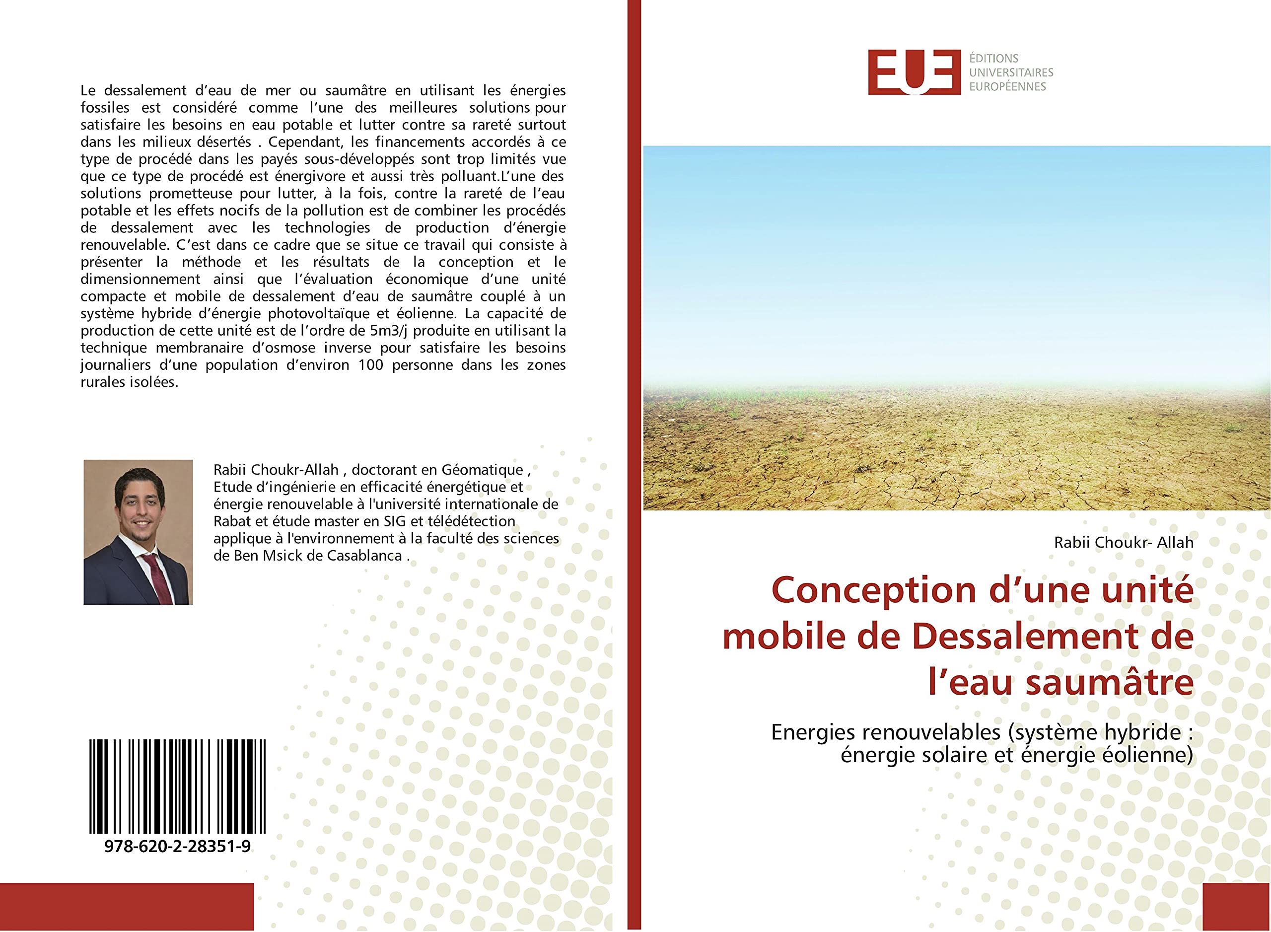 Conception d'une unite mobile de Dessalement de l'eau saumAtre: Energies renouvelables (systeme hybride : energie solaire et energie eolienne) book