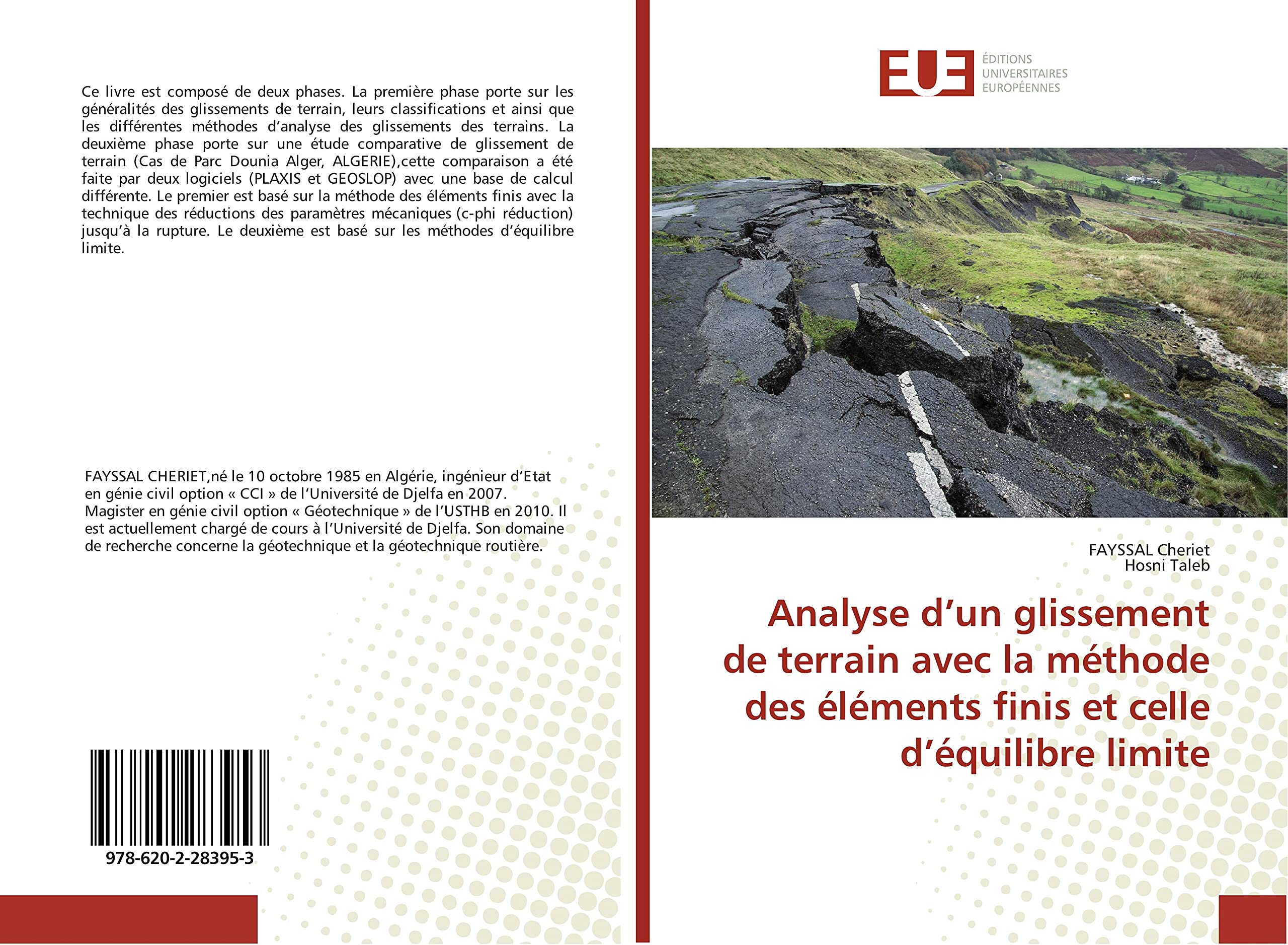Analyse d'un glissement de terrain avec la méthode des éléments finis et celle d'équilibre limite book